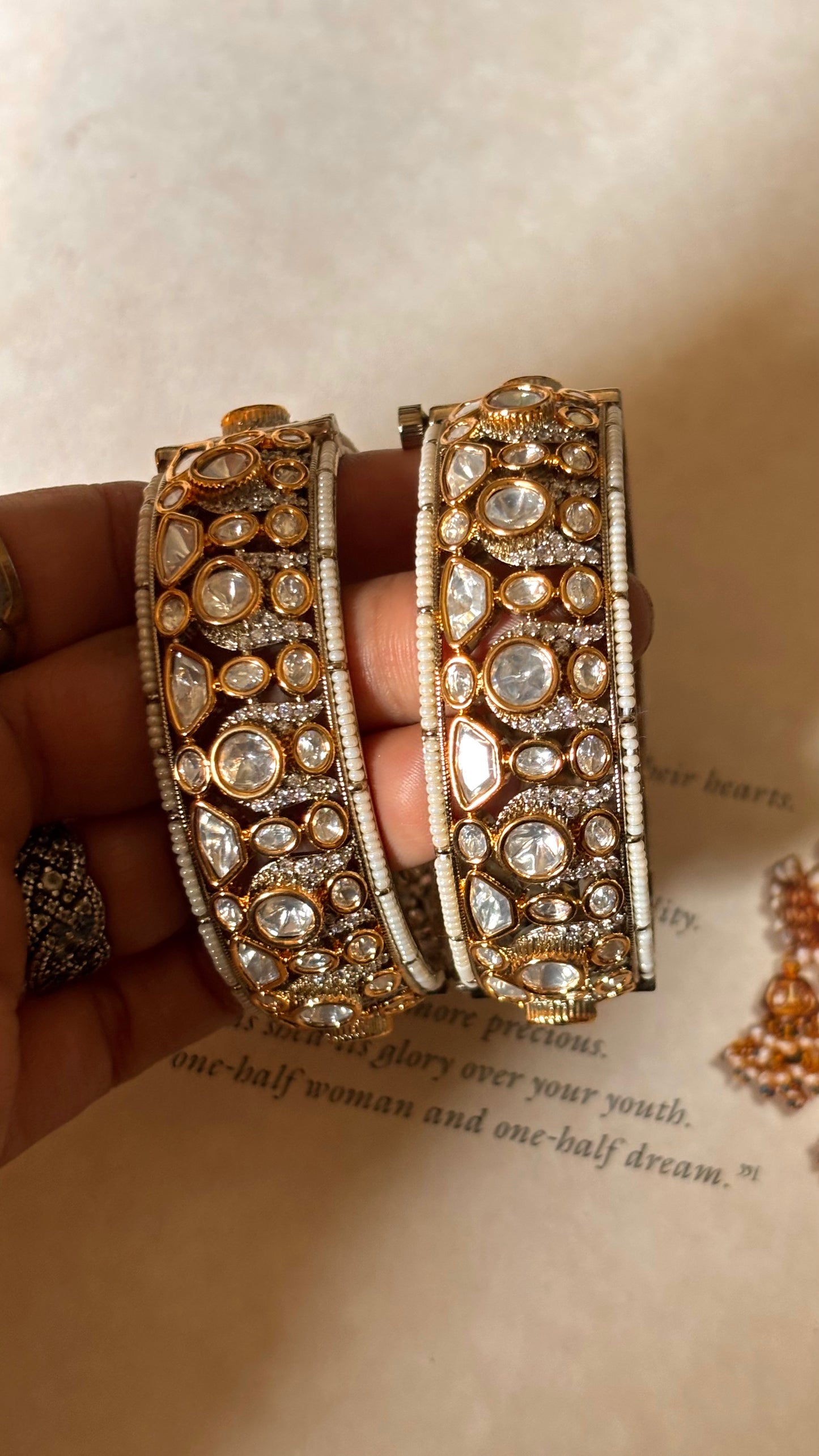 Real moissanite openable bangles