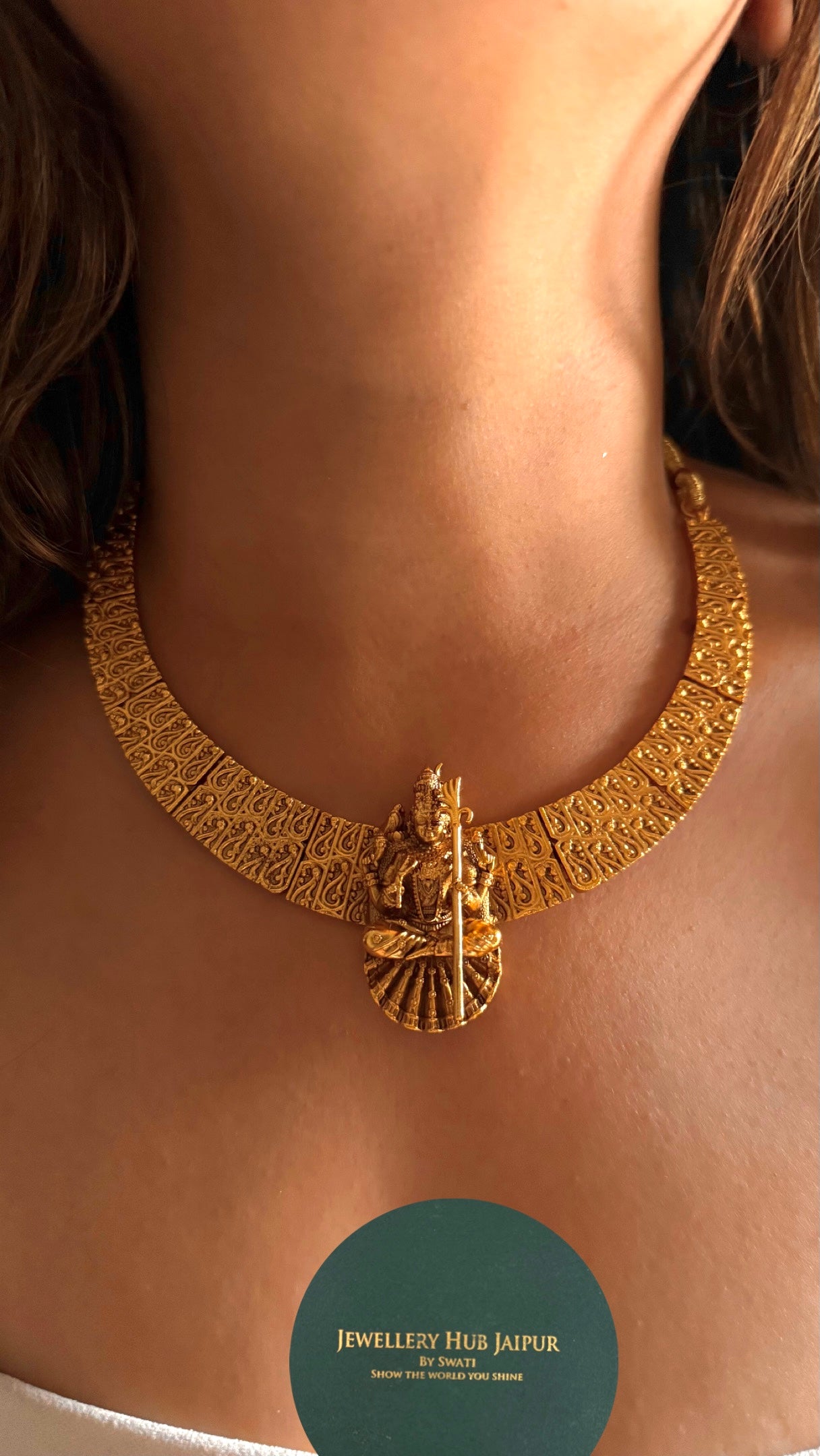 Lord rama nakashi gold statement Necklace