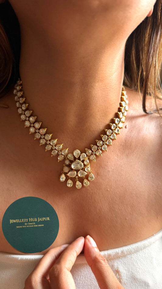 Peeli polki sunheri designer necklace