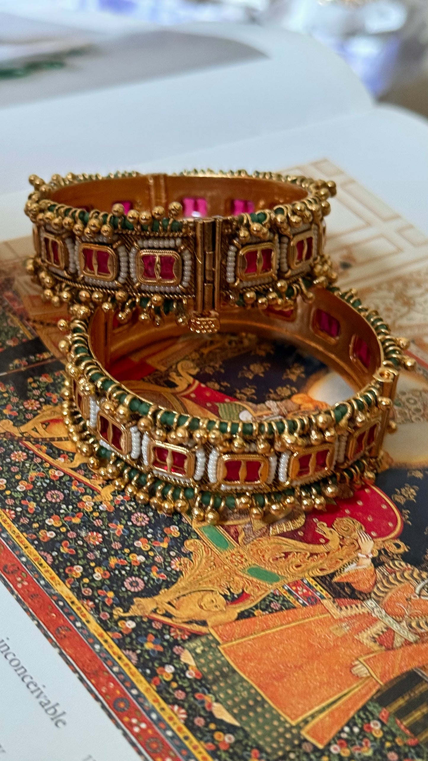 Rani pink rajwada openable bangle