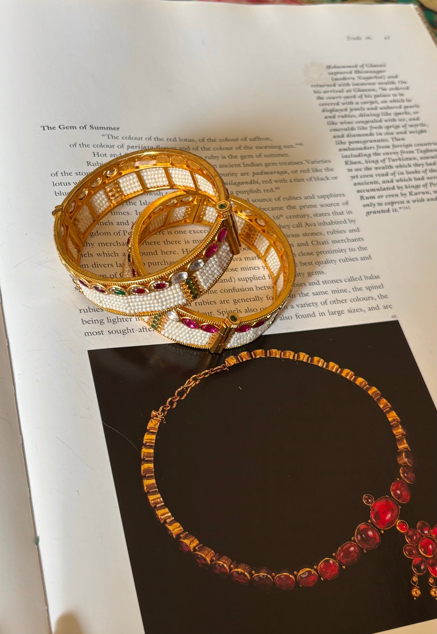 Pearl detailing rajwadi bangles