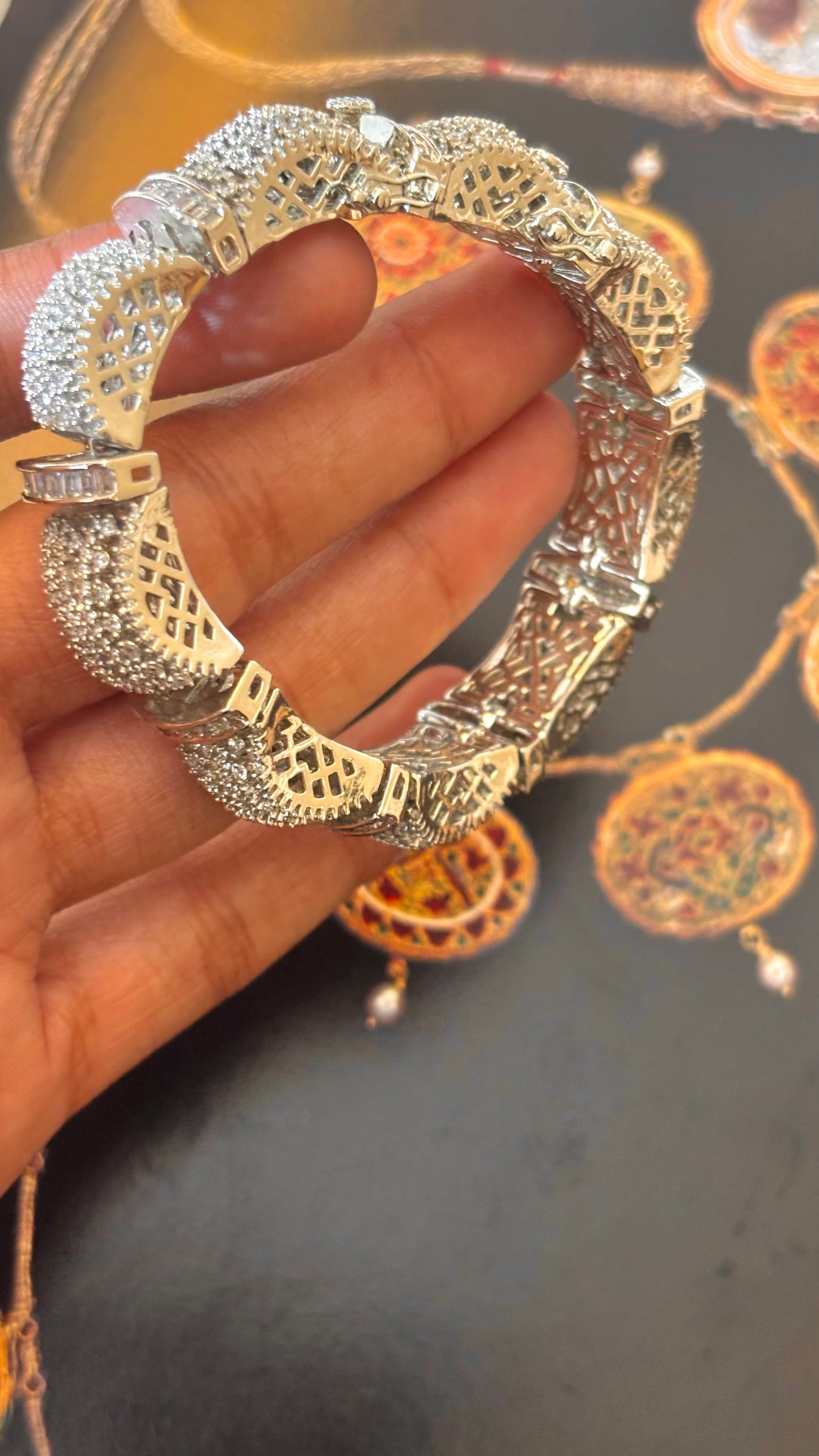 Cz diamond adjustable bracelet