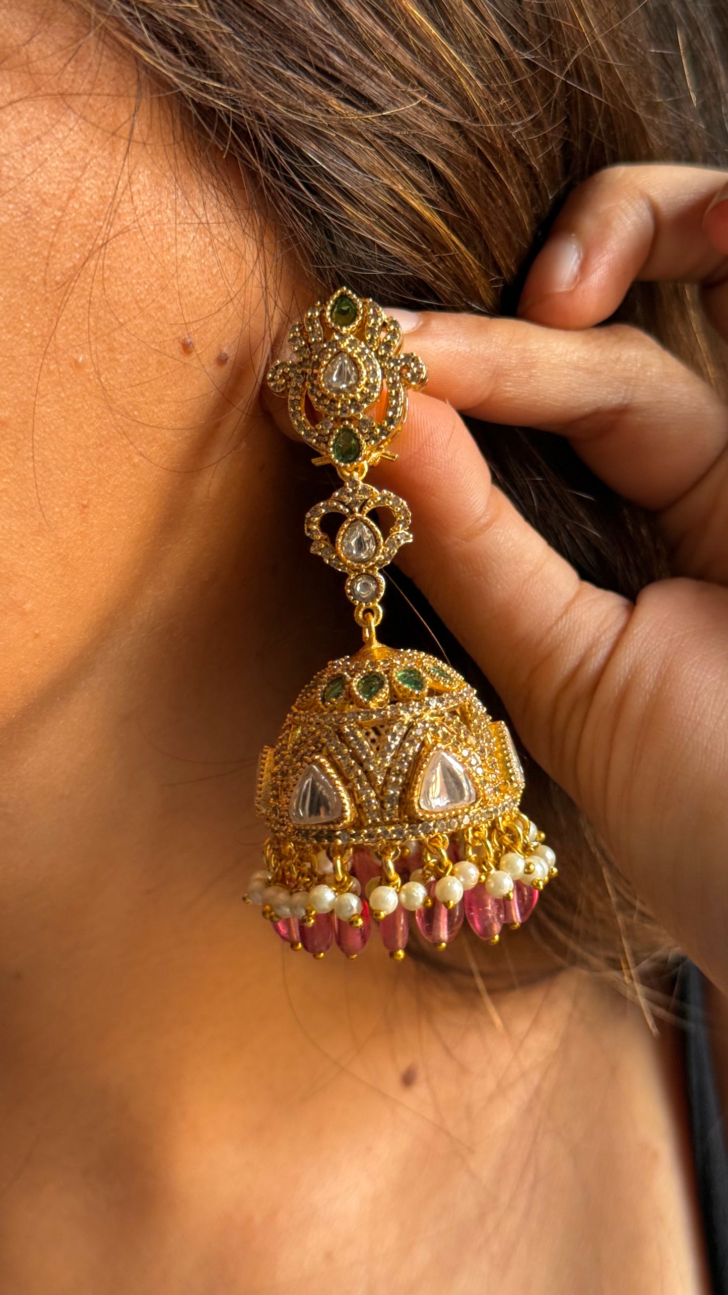 Heritage polki jhumki