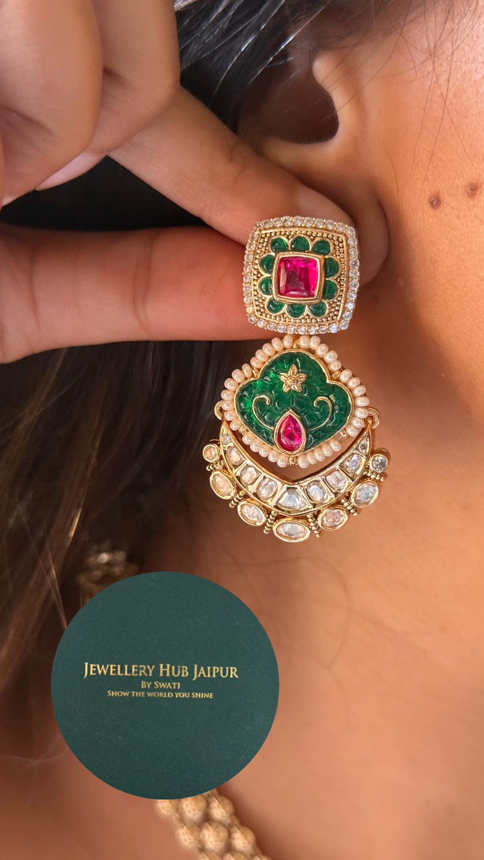 Rajwada Tribhuvan Das Zaveri inspired meenakari necklace