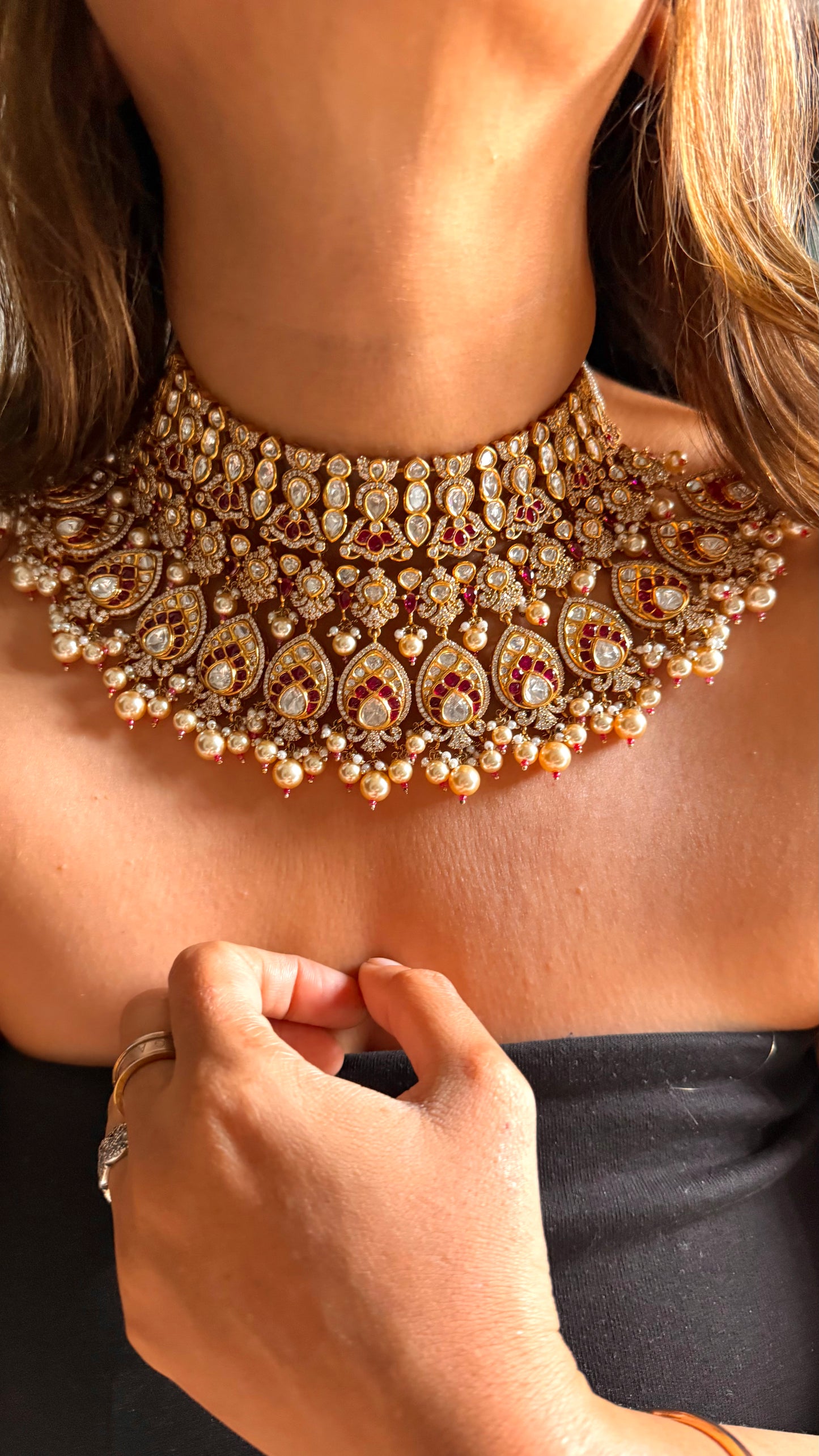 Ruby Bridal dual polish heritage necklace