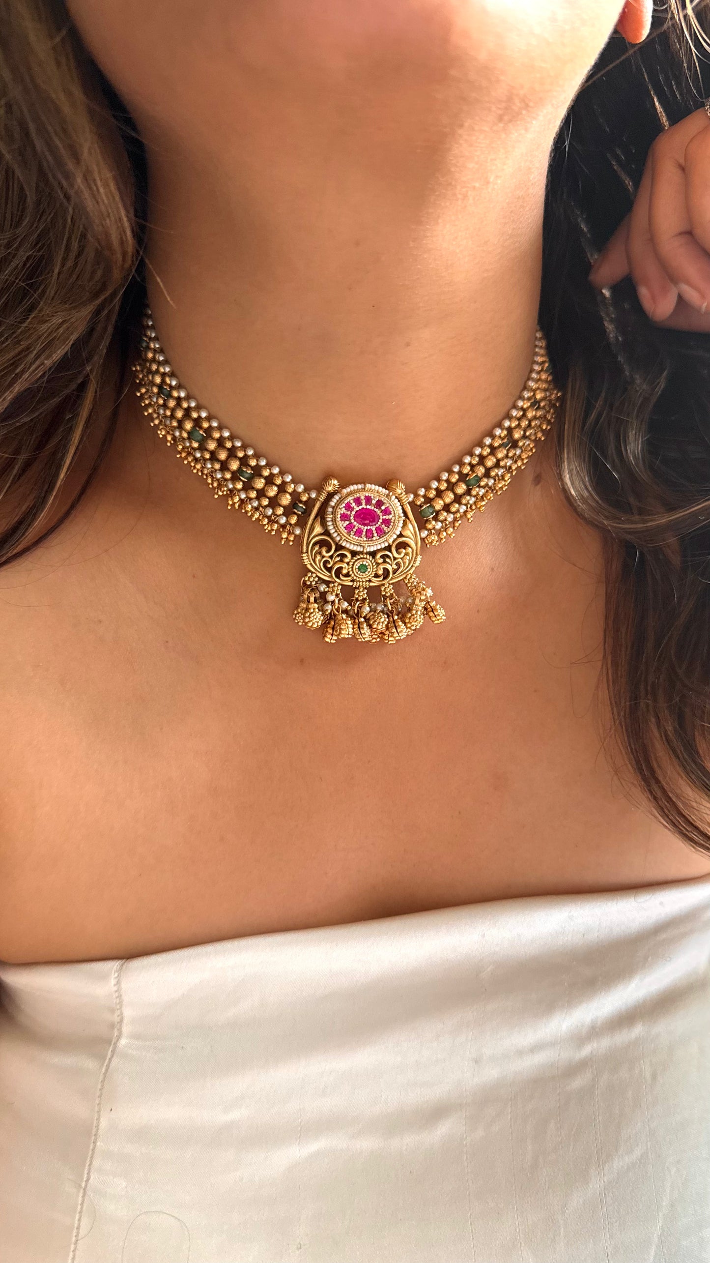 Rajwada real Swarovski choker