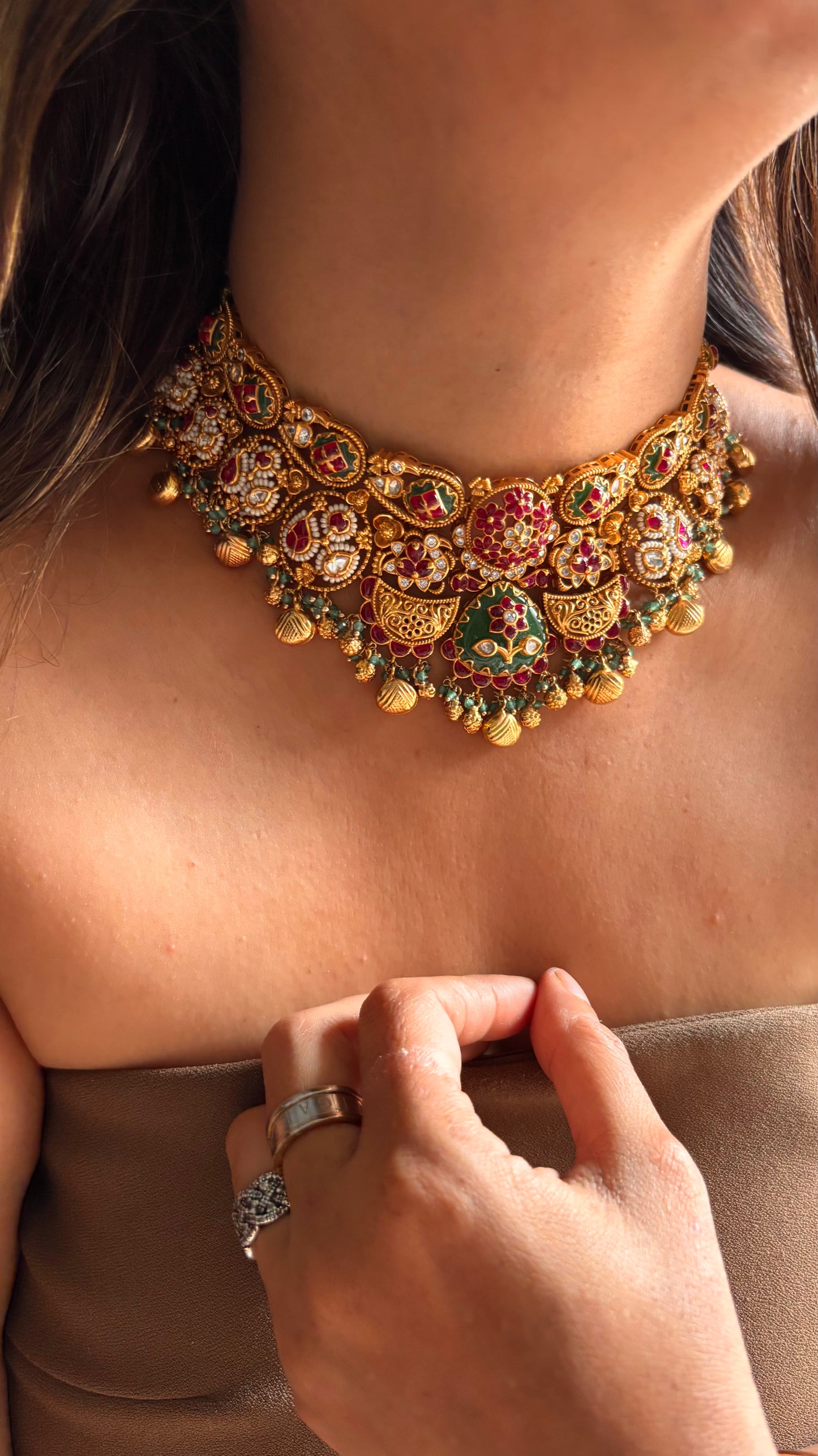 Ruby & emerald pachi heritage Necklace