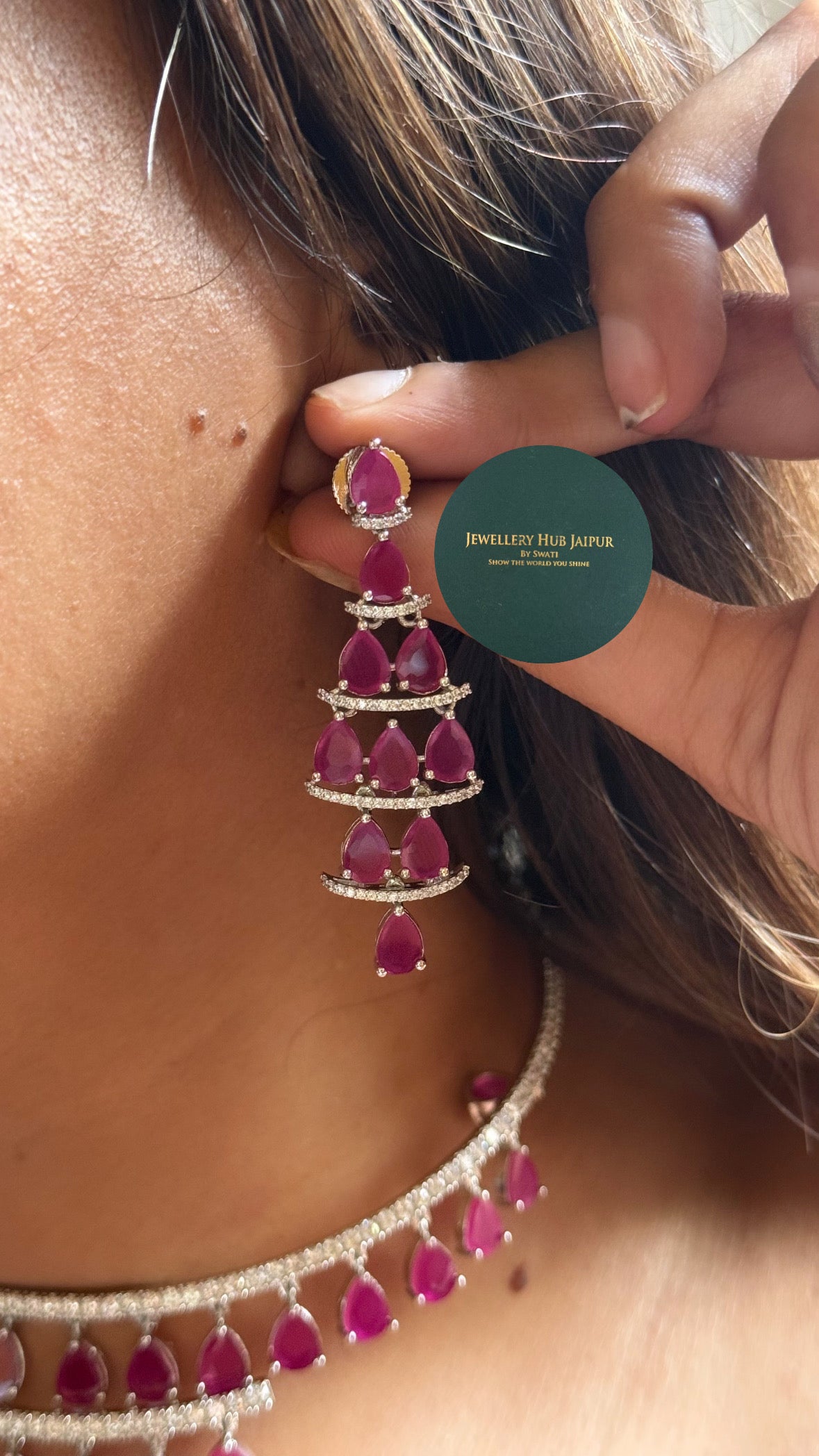 LUMINÉ Ruby Diamond hanging designer cocktail minimal set
