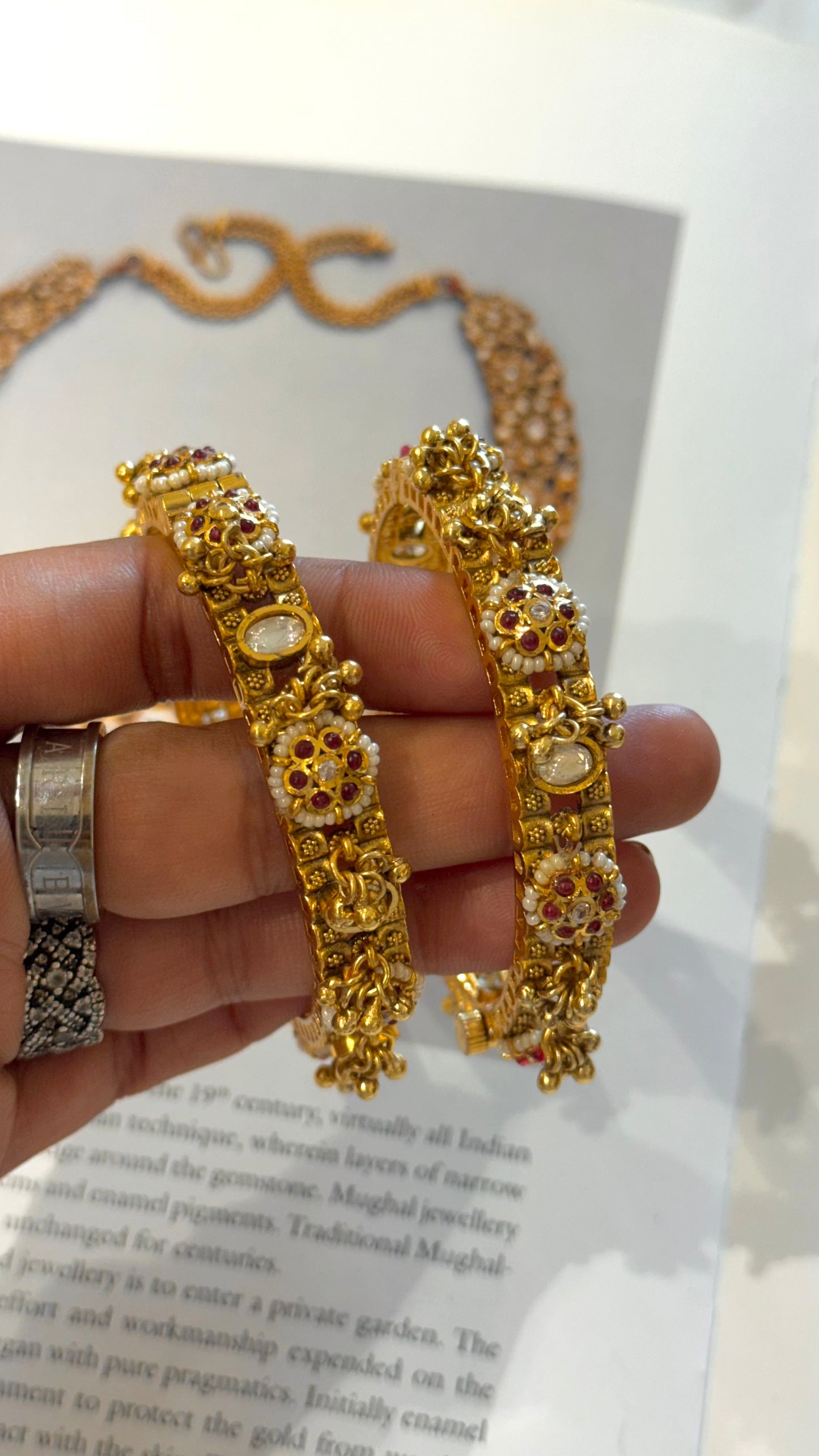 Ruby nakashi gold Bangles
