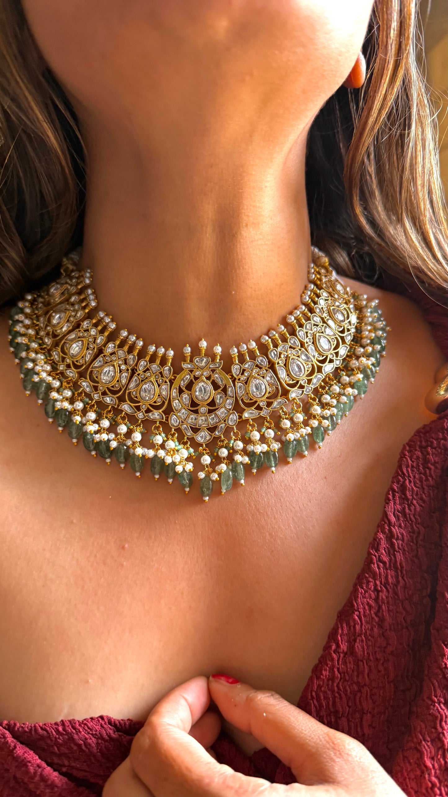 Heritage Design Pachi Kundan necklace
