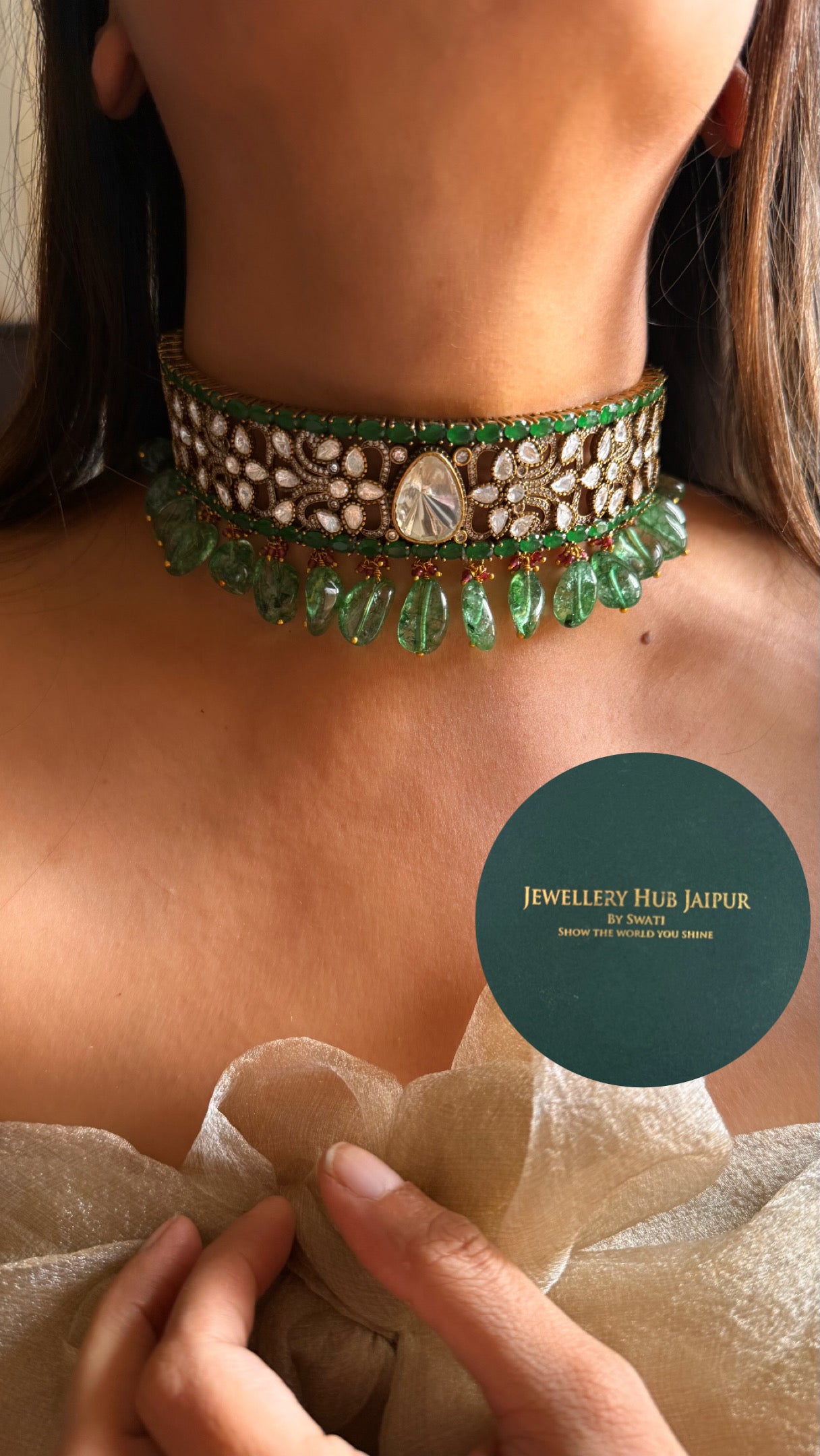 Panna polki choker