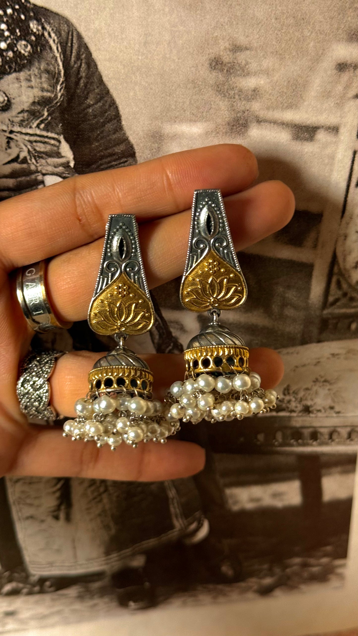 Lotus santhal tribal earrings