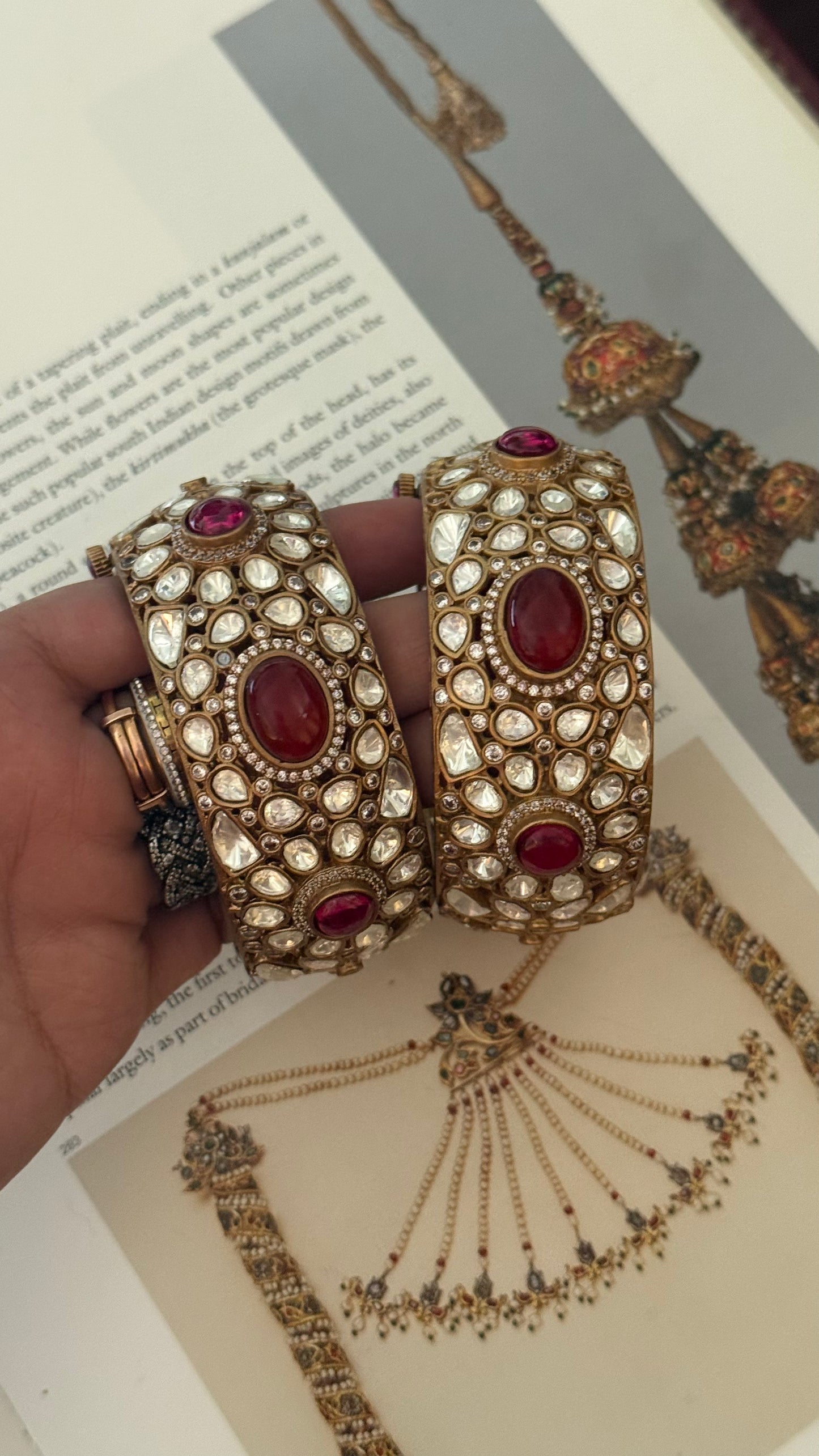 Ruby polki bangles