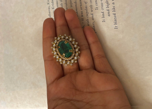 Mint doublet oval adjustable ring