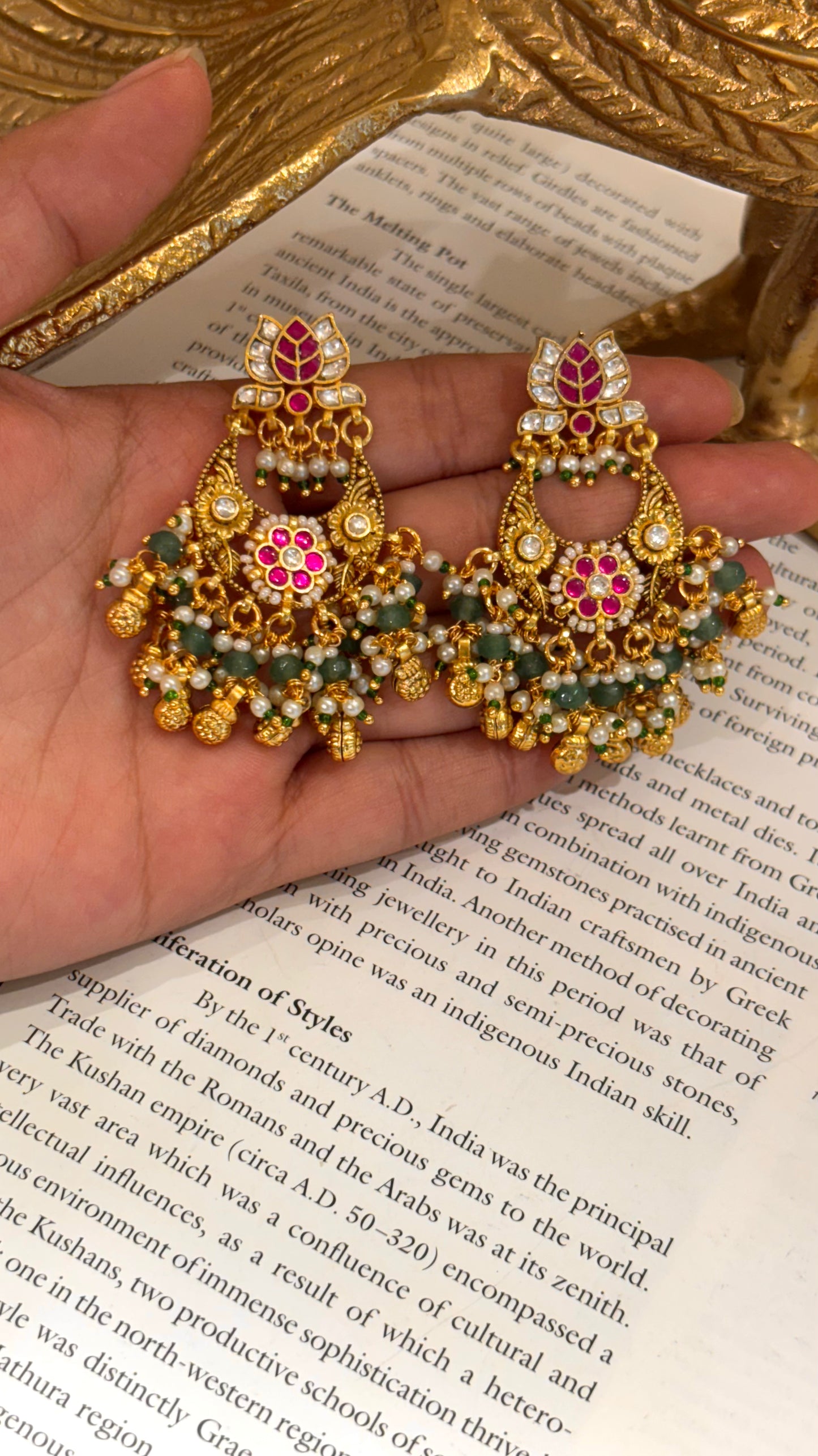 Ruby heritage rajwda Earings