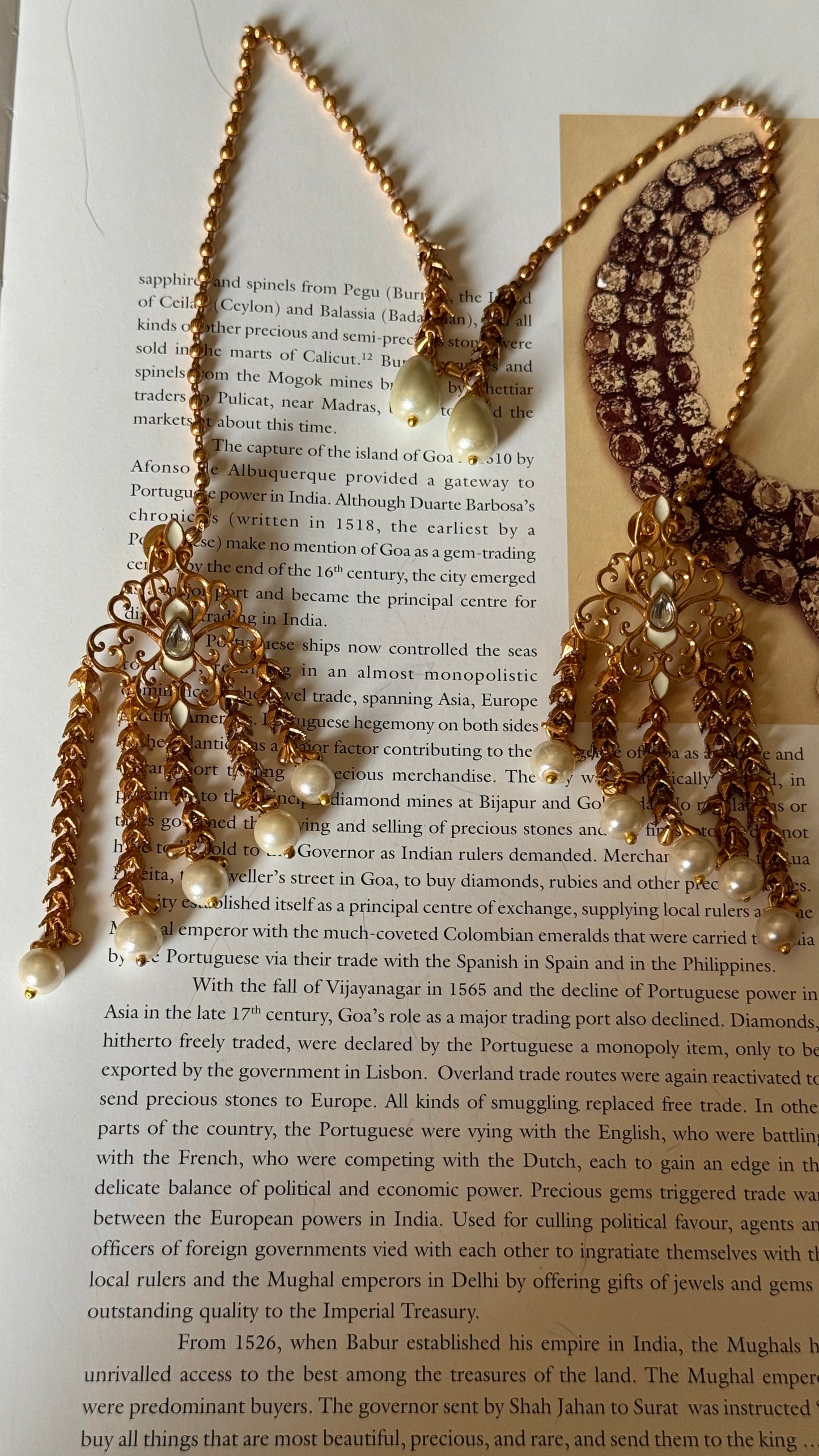 Amrapali inspired pearl danglers