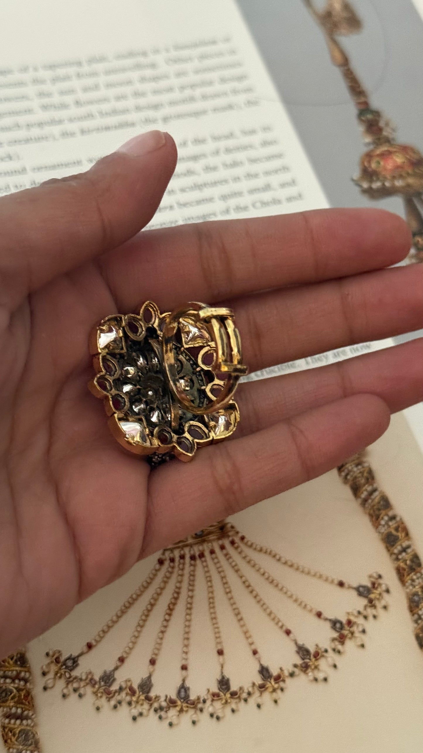 Ruby moissanite victorian ring