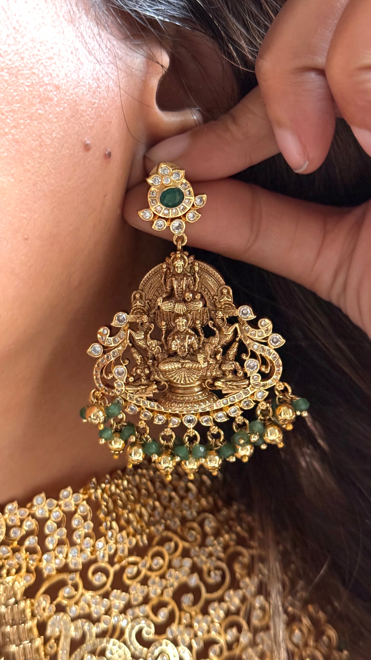 Goddess Laxmi Inspired real gold polki choker