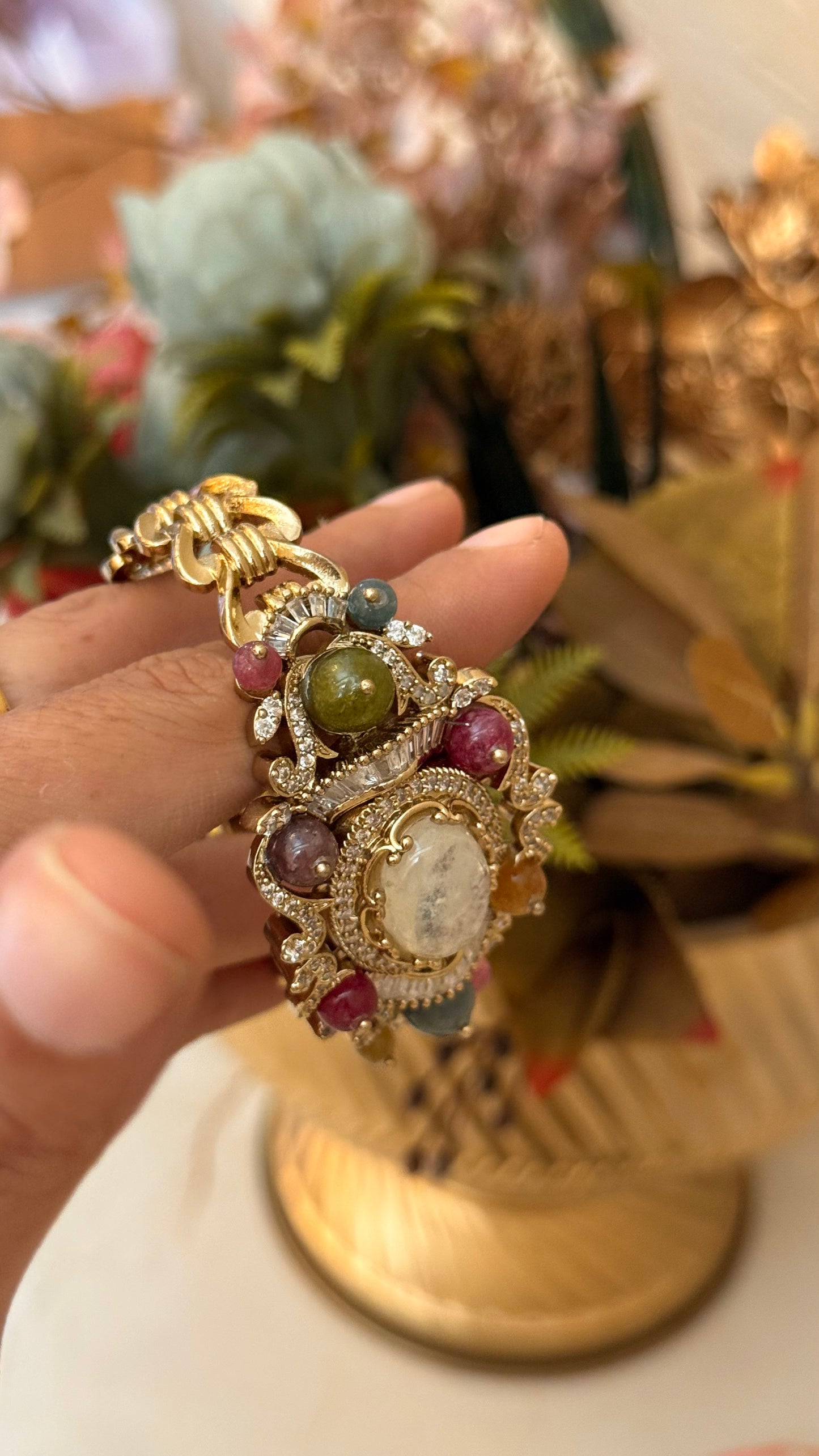 Natural stone sabya inspired designer bracelet