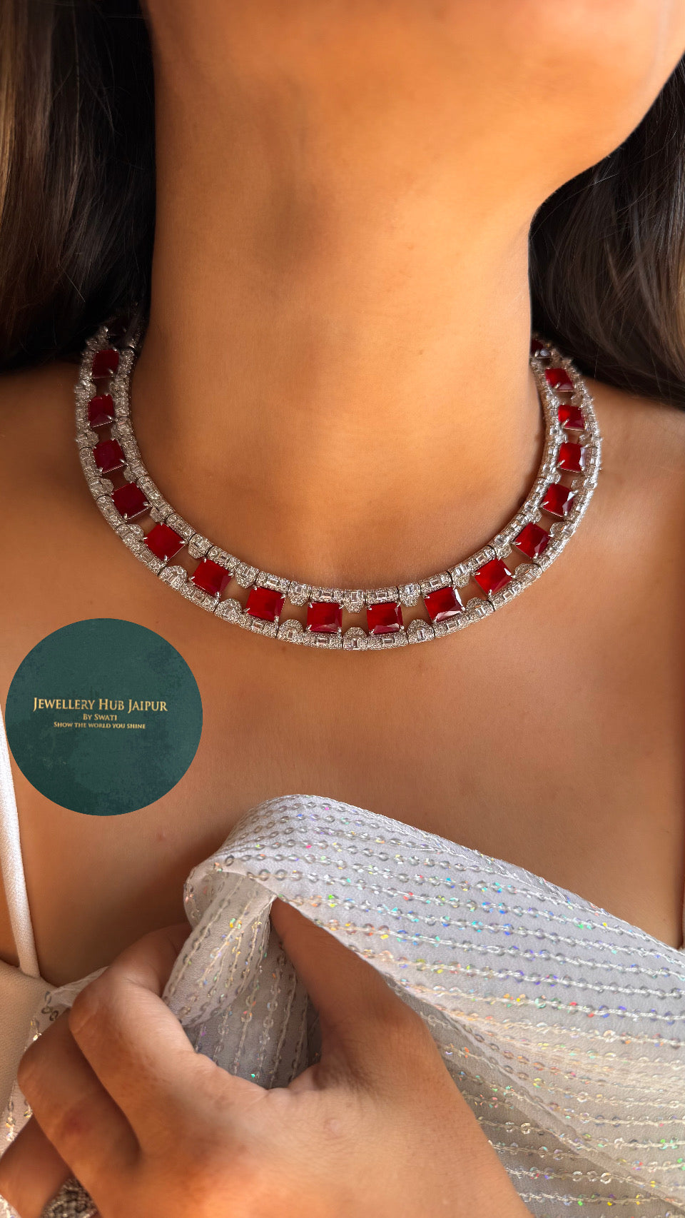 Bvlgari inspired diamond necklace (detachable l)