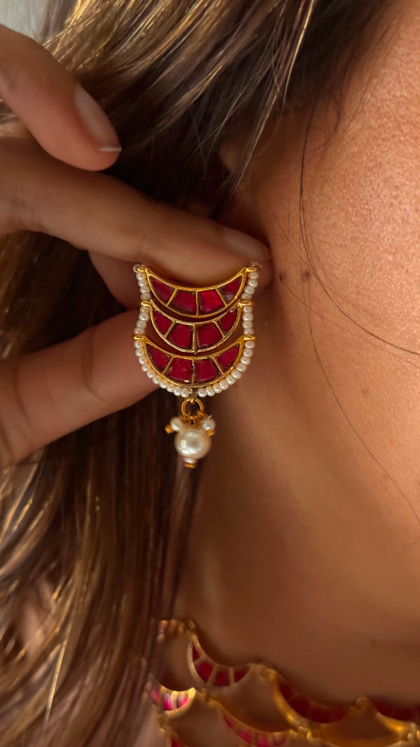 Rani pink chand designer Necklace