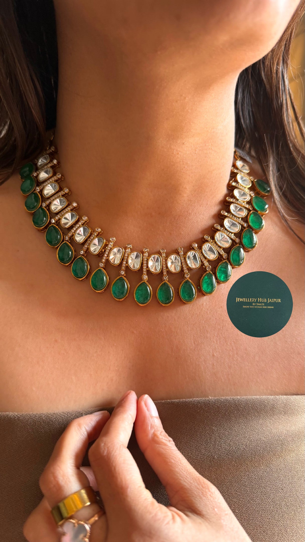 Victorian uncut polki necklace