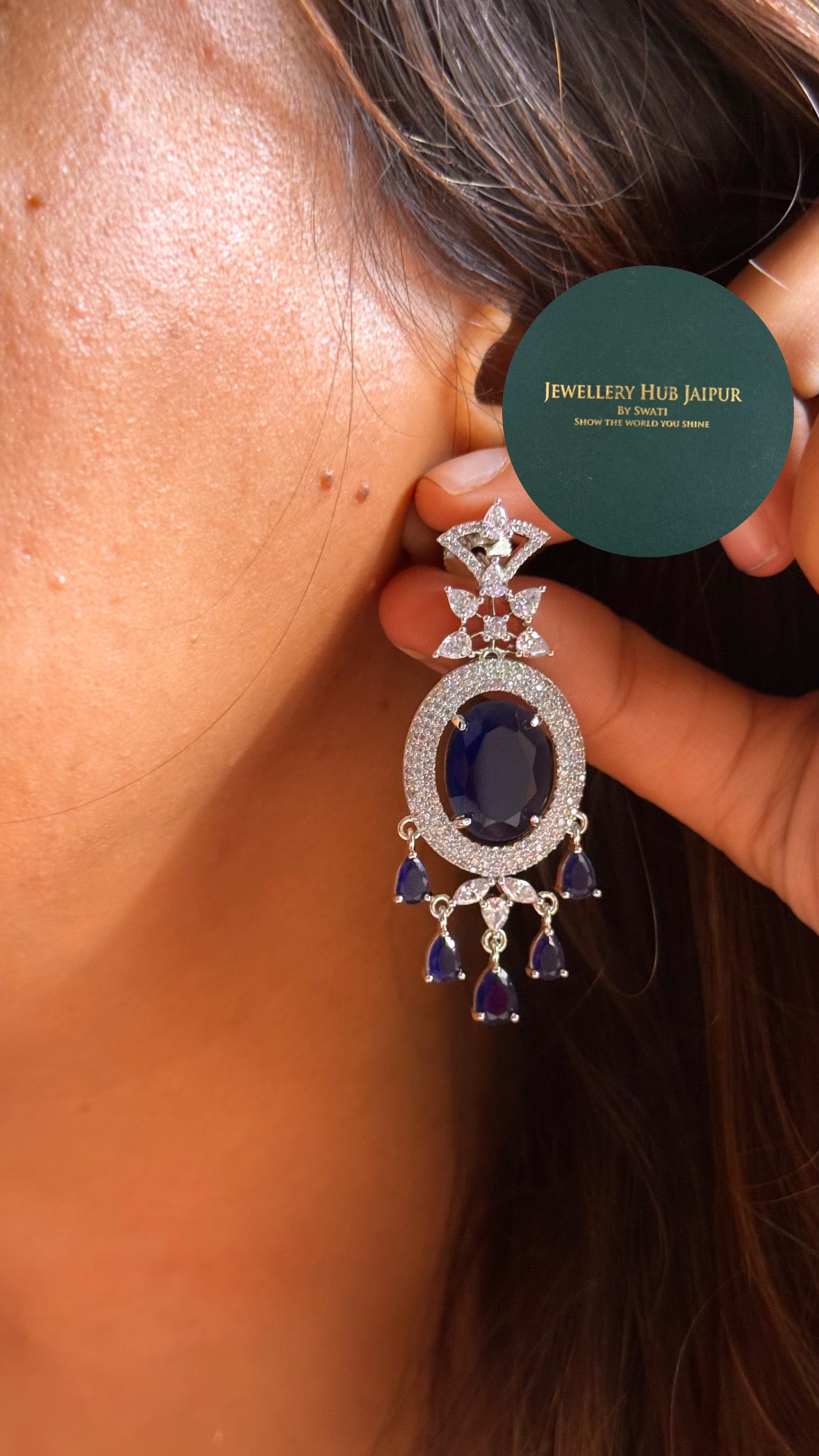 Sapphire doublet cz diamond choker set
