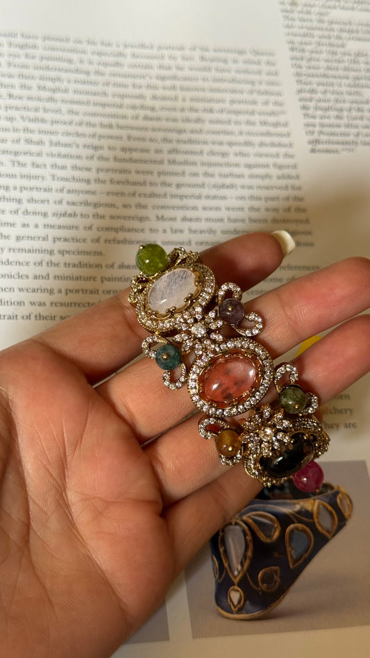 Sabyasachi inspired natural stones peach bracelet