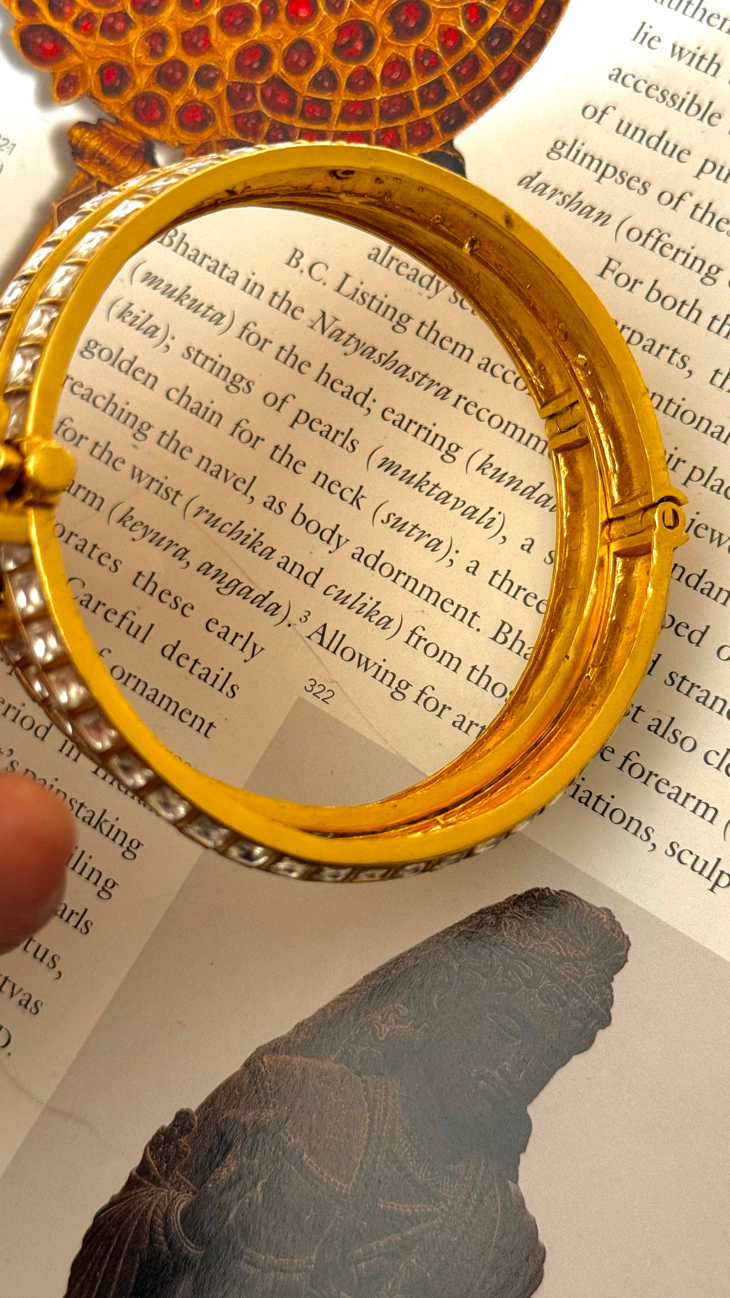 Rani pink floral detailing paachi bangles