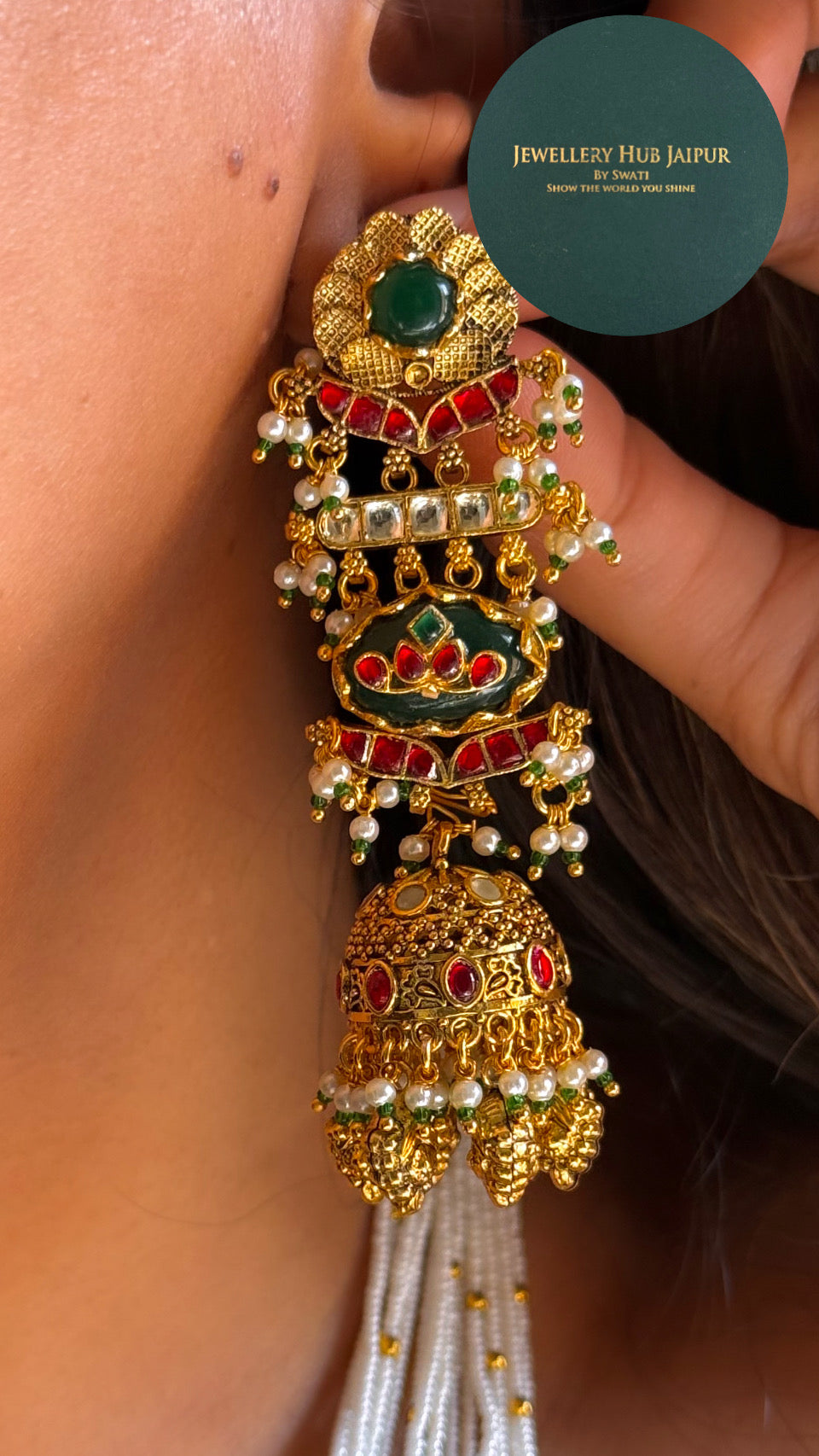 Heritage Rani haar with handmade Pachi work