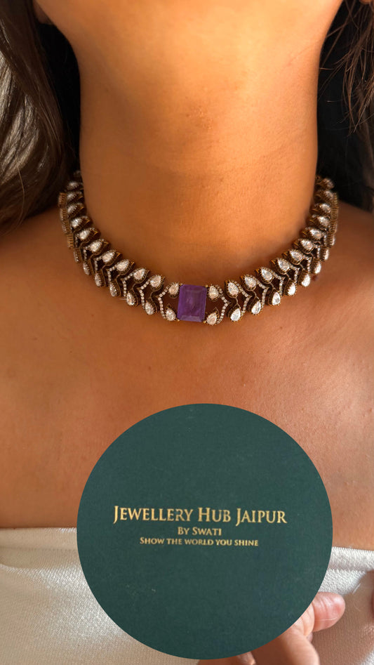 Tanzanite Victorian choker