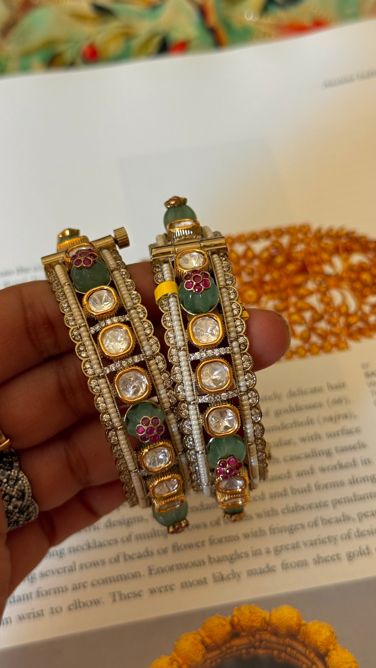 Mint inlay work Victorian bangles