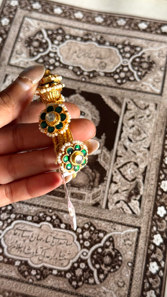 Emerald floral Rajwada bracelet