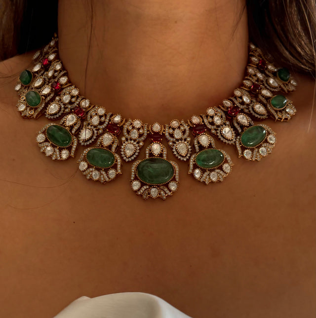 Bridal Asia Moissanite collar necklace