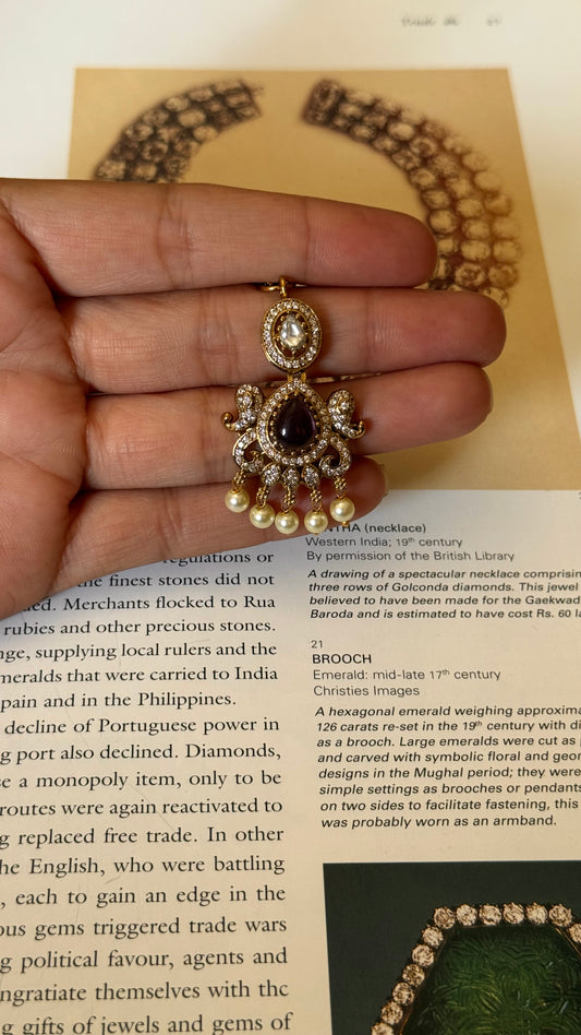 Tanzanite victorian maangtika