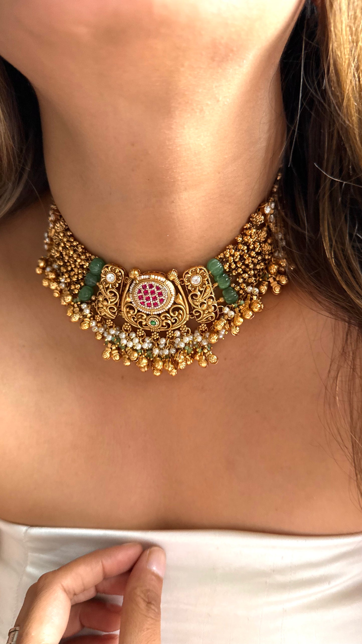 Real Swarovski Rajwada Necklace