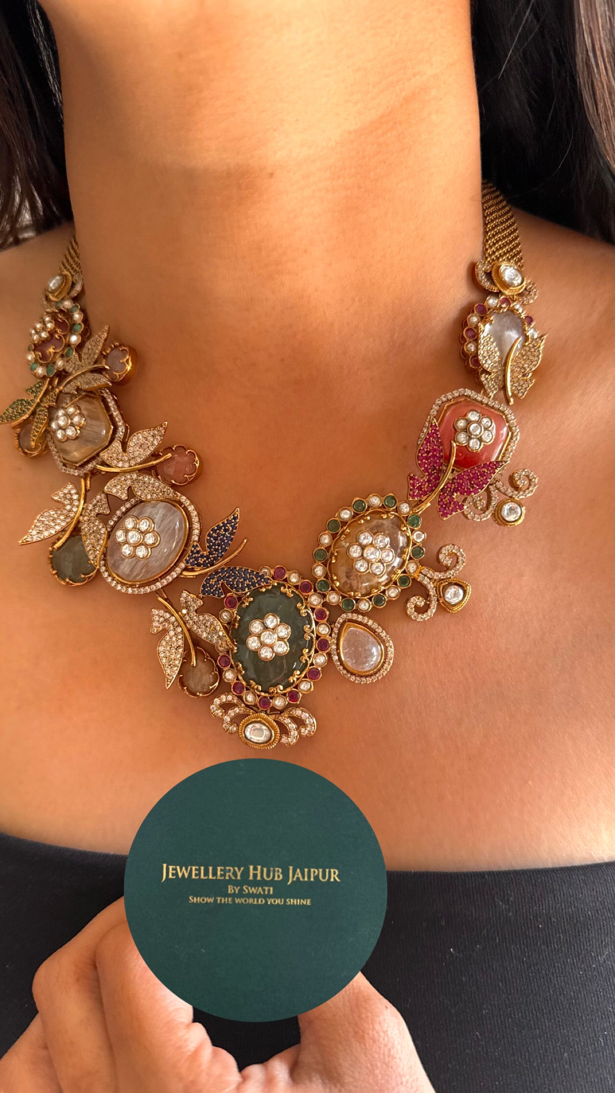 Sabyasachi inspired floral vintage necklace