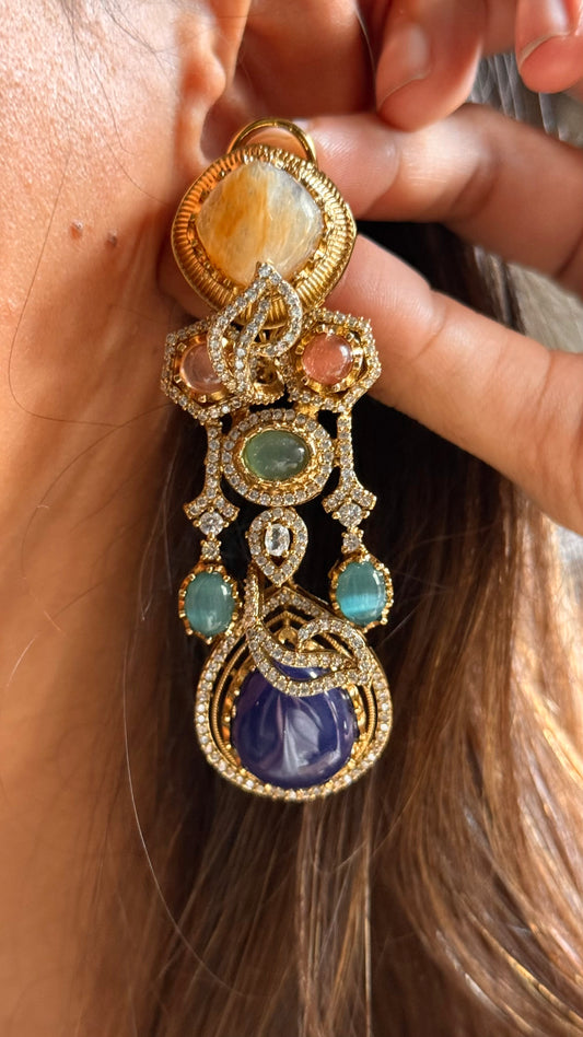 Sabhyasachi inspired
 doublet designer cocktail danglers