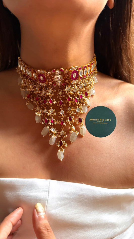 Royal petal Kundan choker set
