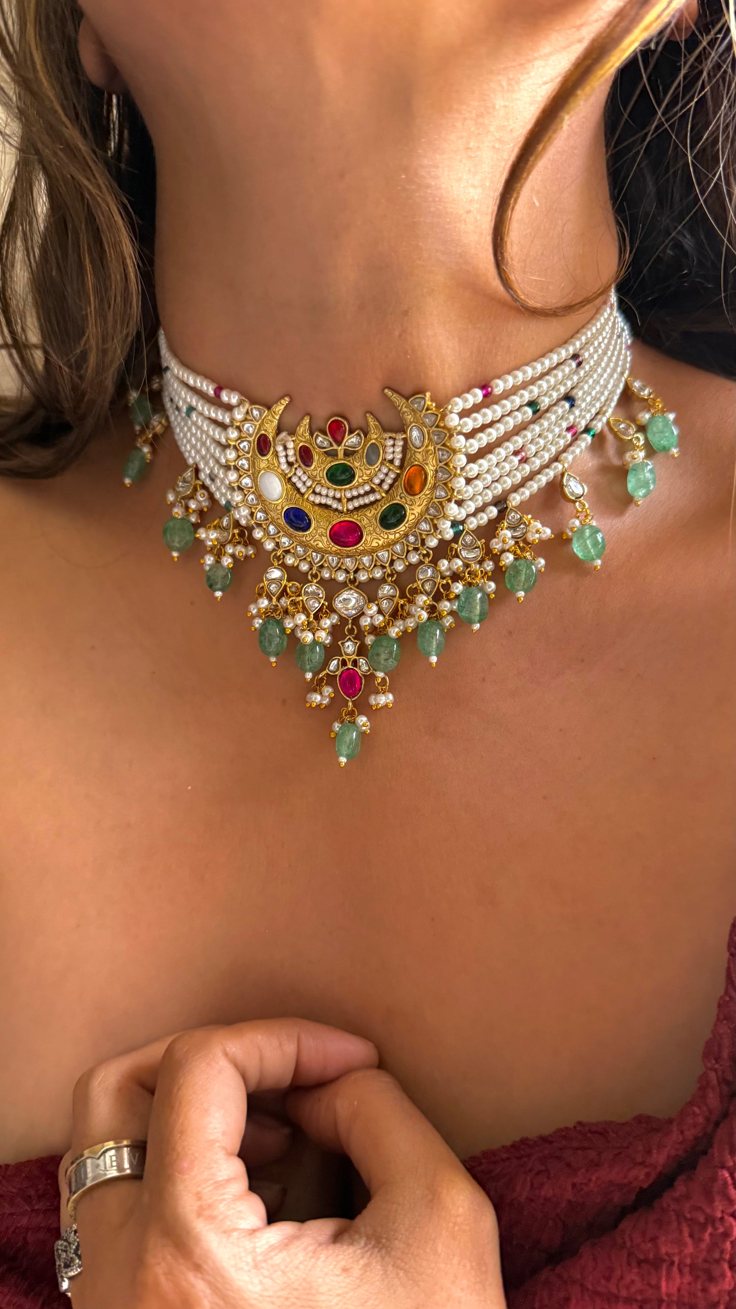 Navratna Paachi Kundan Heritage necklace