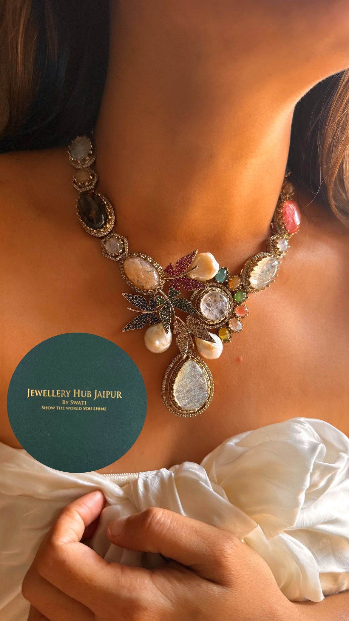 Sabyasachi inspired doublet leaves collar set