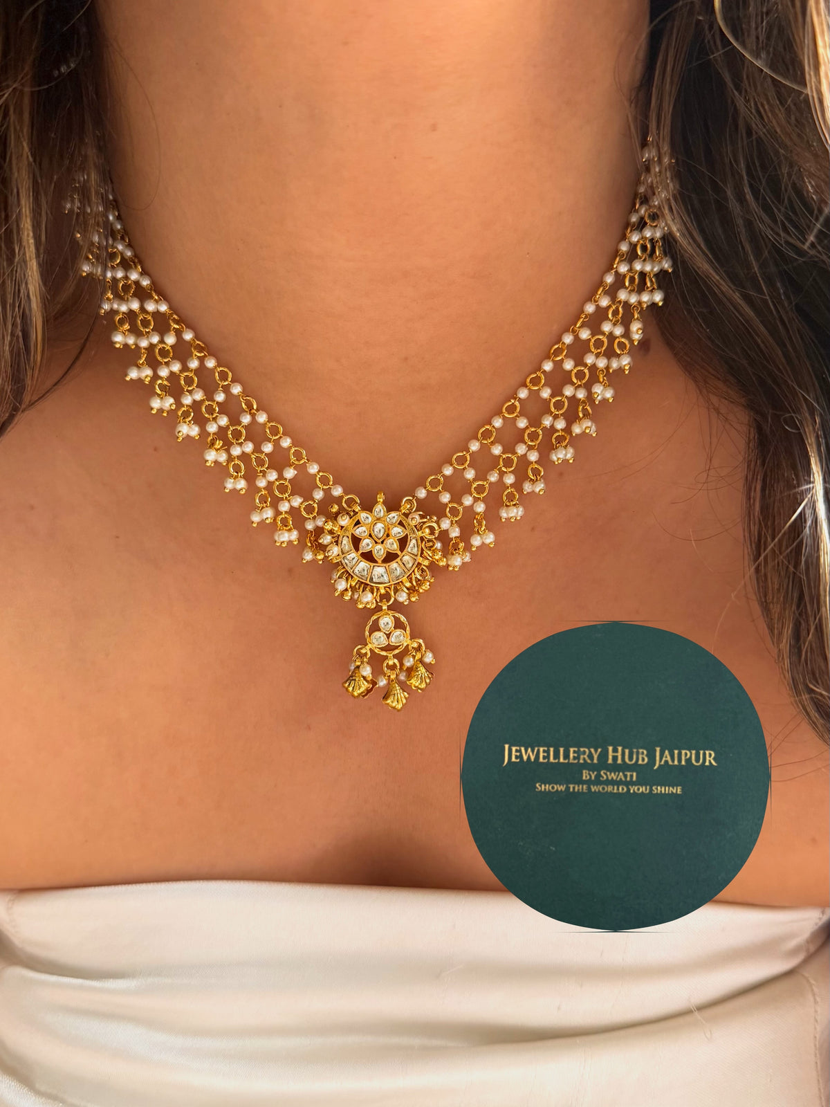Gajra Paachi Necklace combo