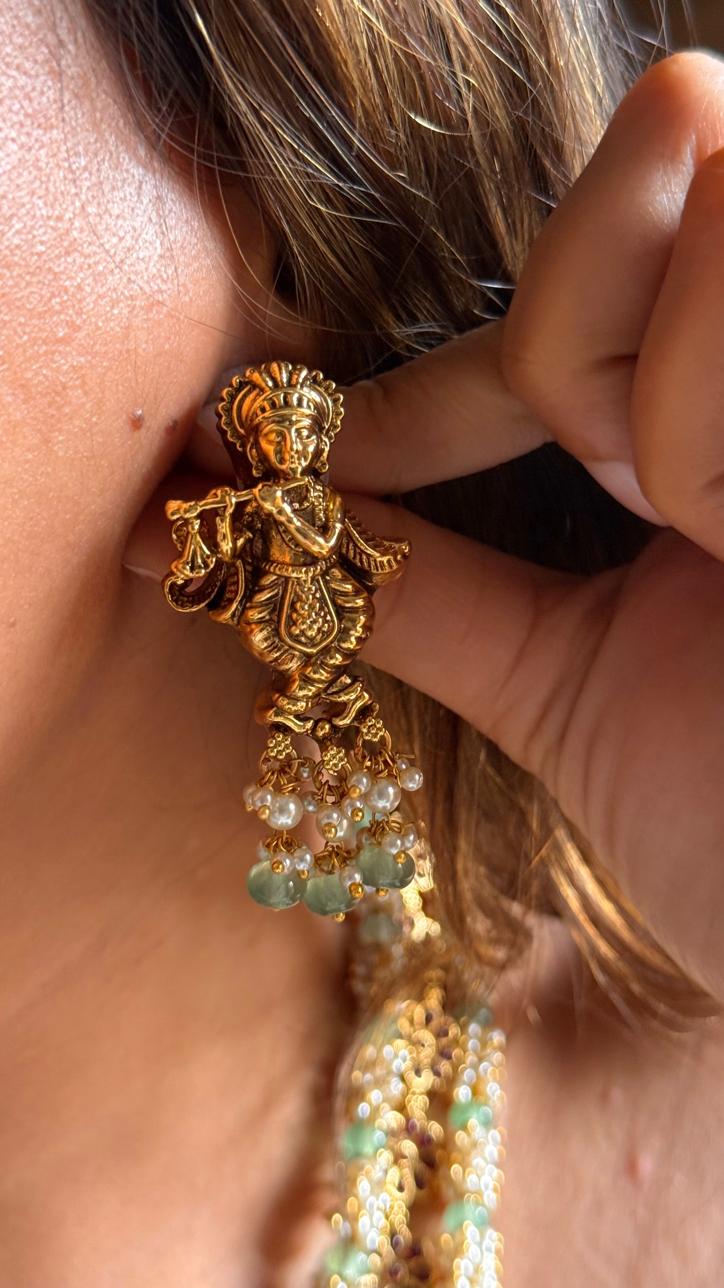 Lord Krishna temple Necklace (long)