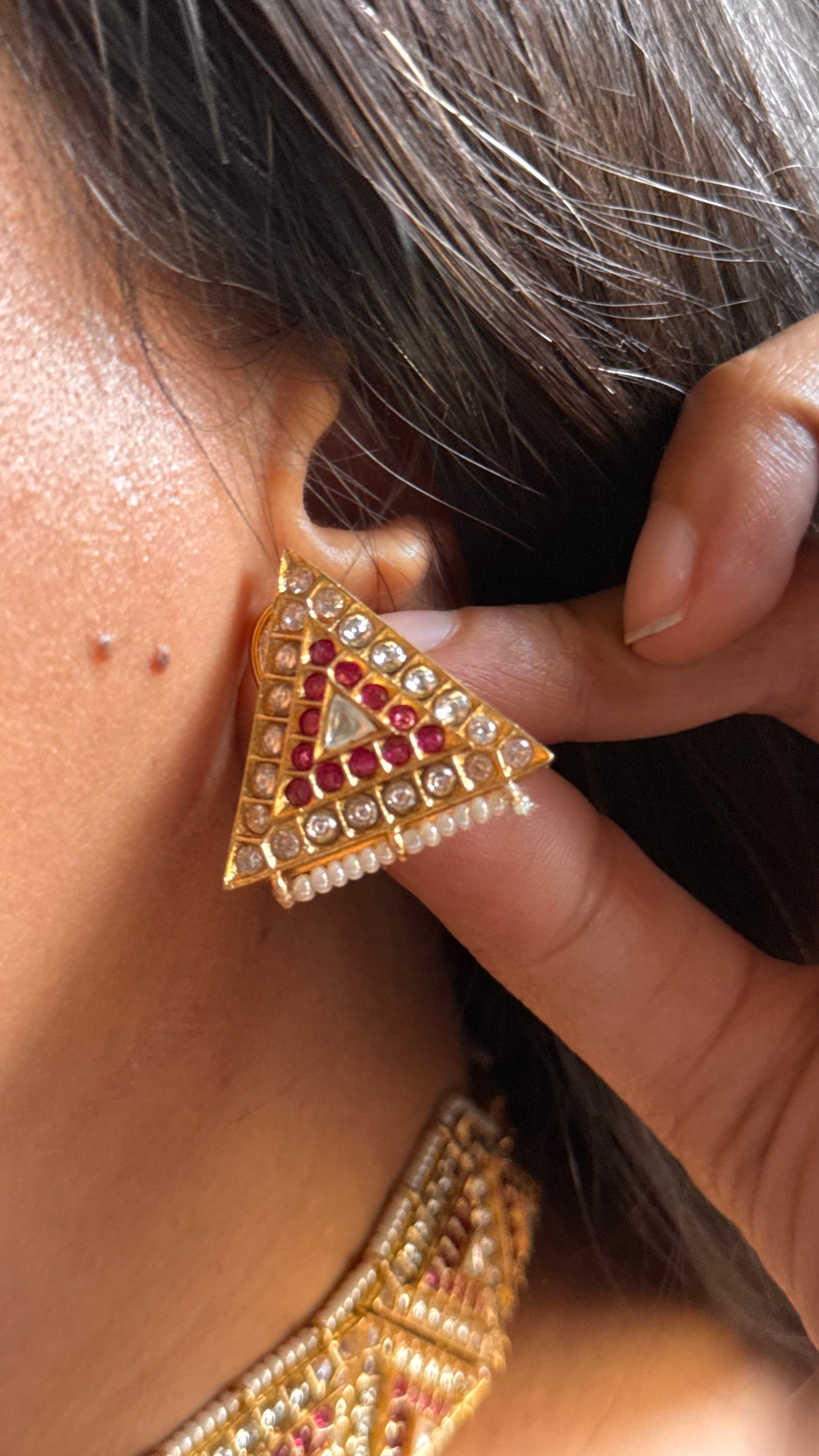 Paachi kundan ruby chik patti