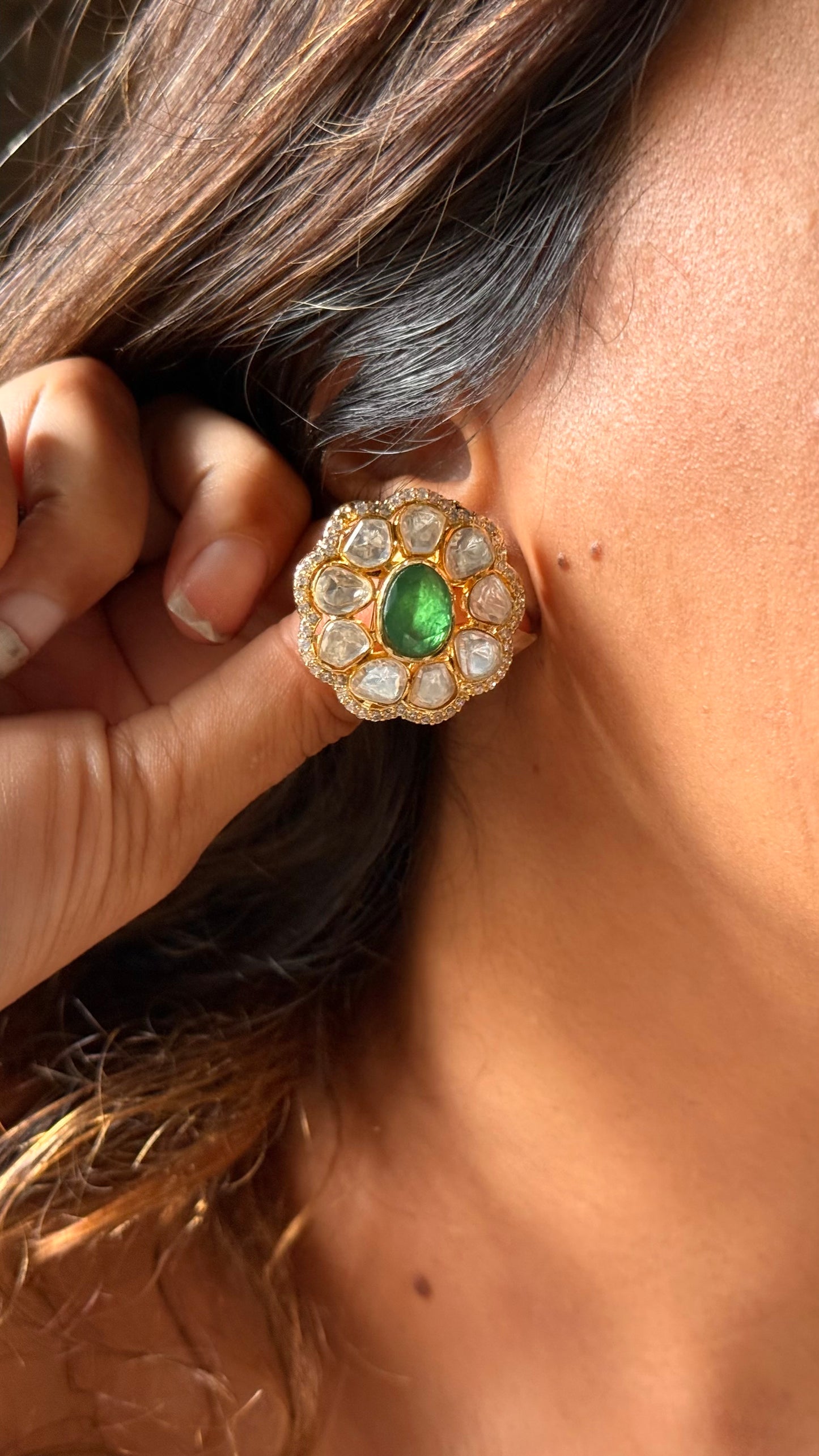 Mint real Moissanite studs