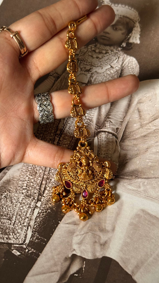 Goddess laxmi rani pink maangtika