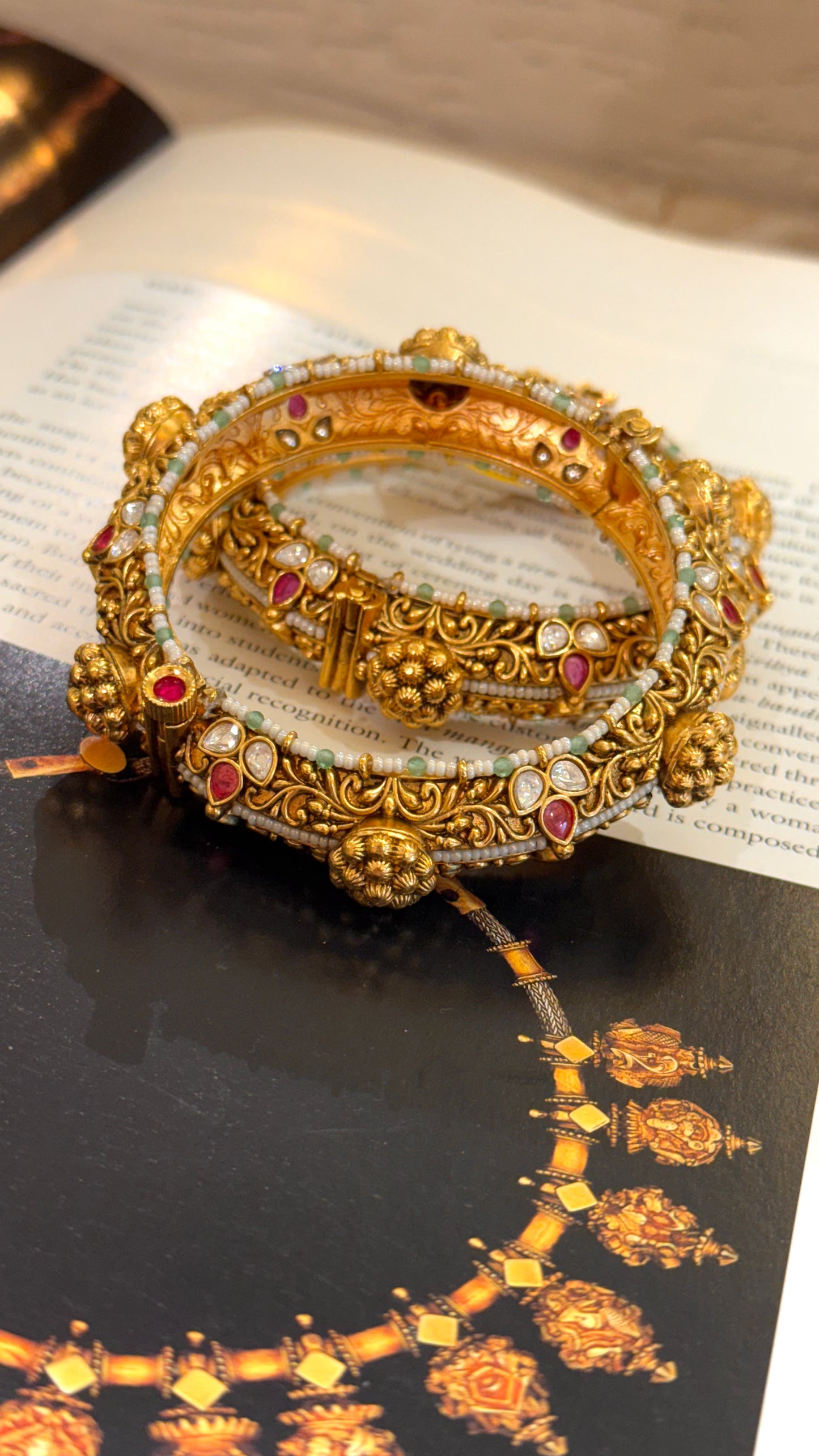 Floral Nakshi rajwadi bangles