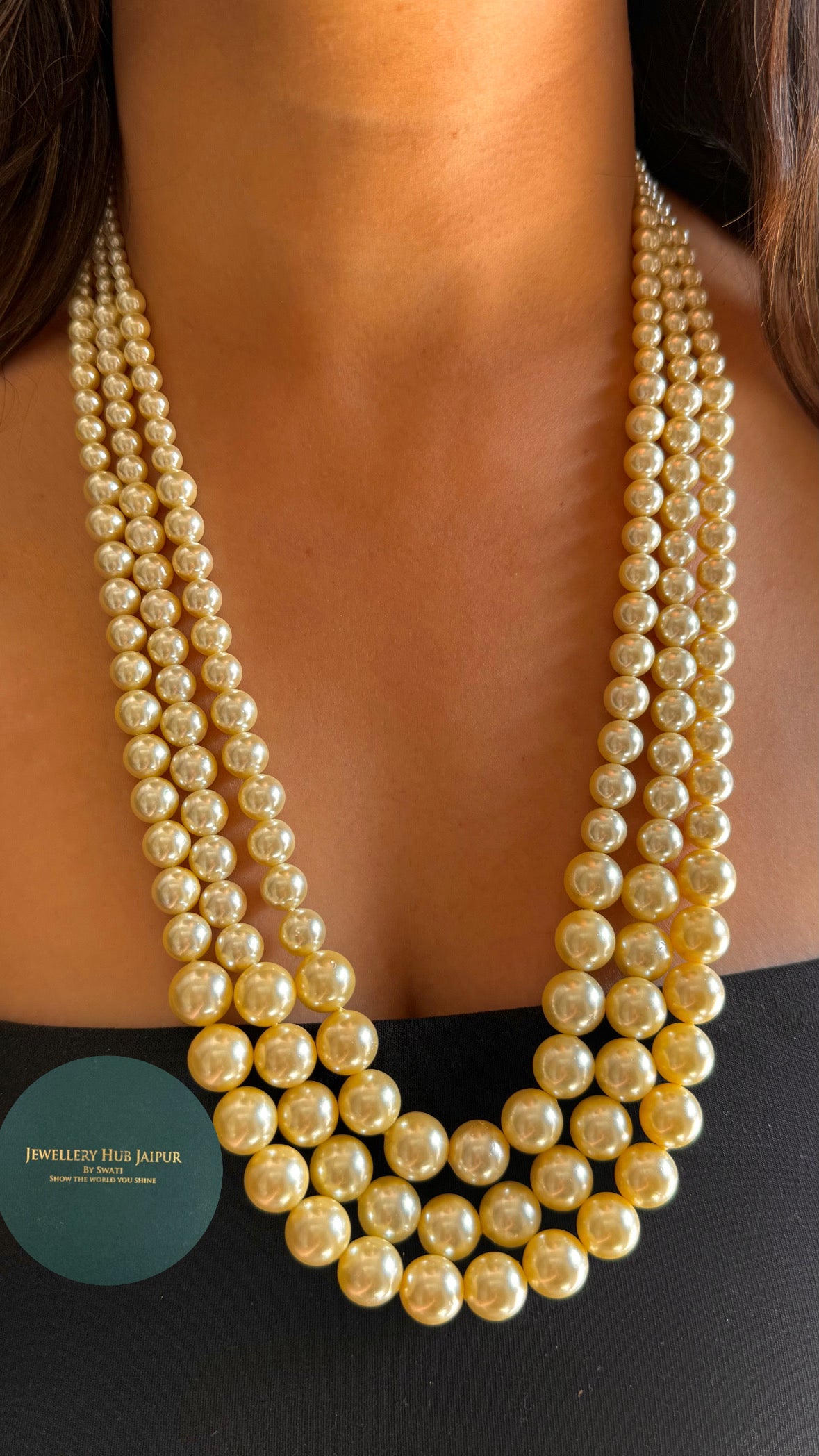 Triple line pearl string (12 size pearl)