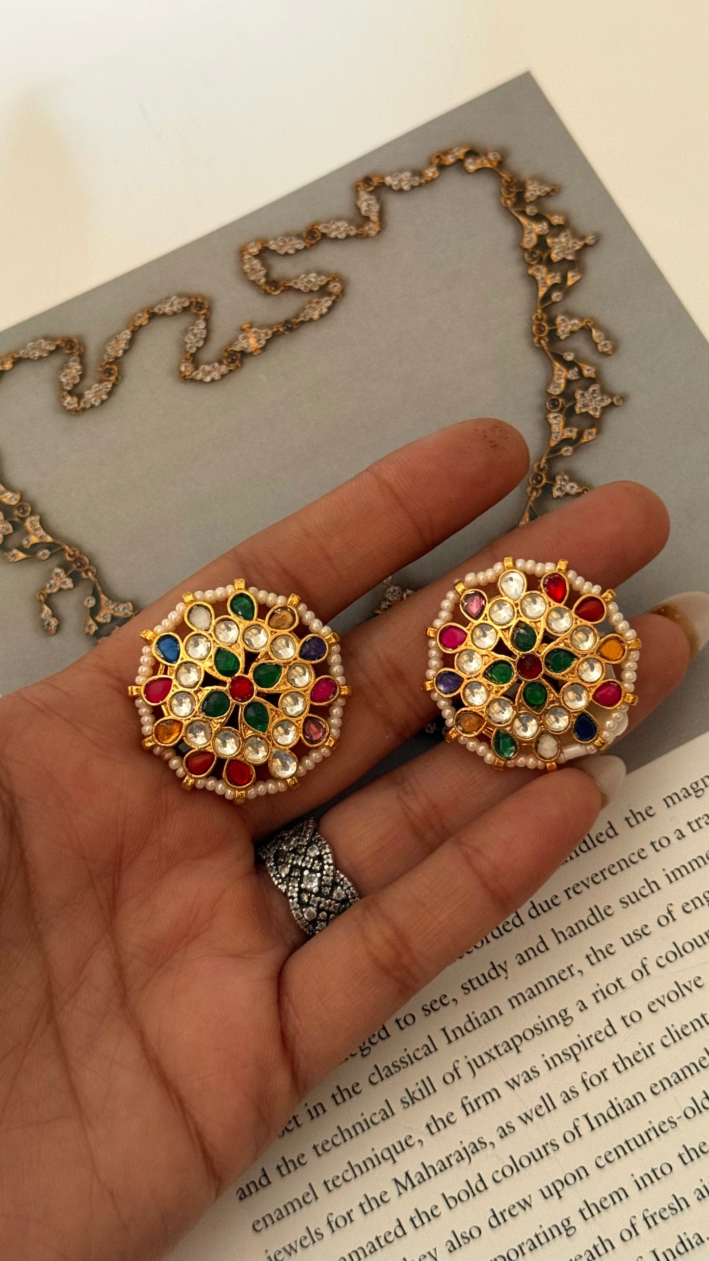 Navratna heritage studs