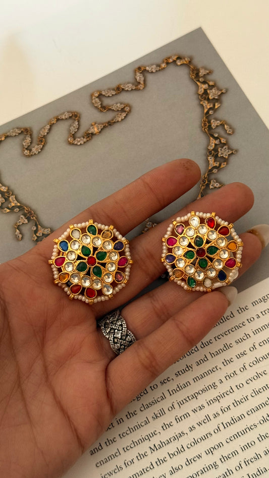 Navratna heritage studs